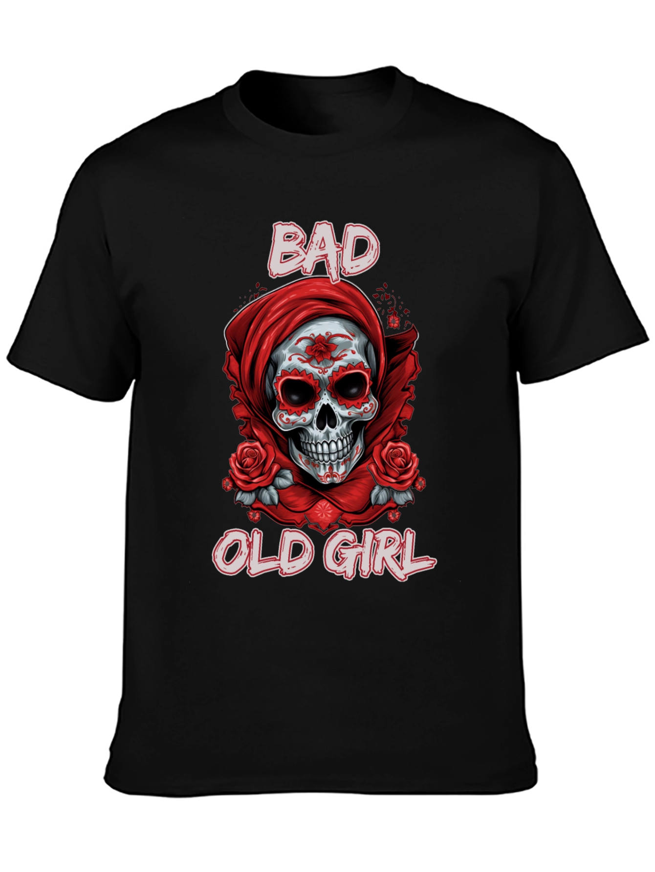 Bad Old Girl Sugar Skull Graphic Tee