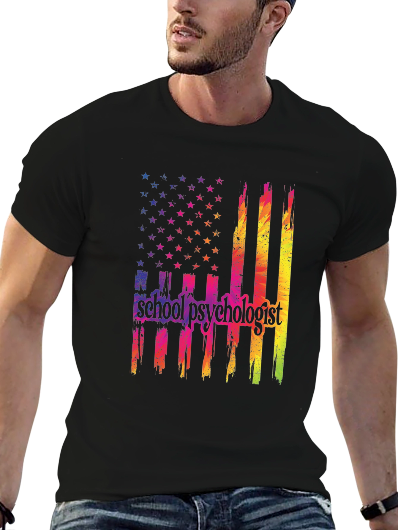 School Psychologist Flag Graphic T-Shirt