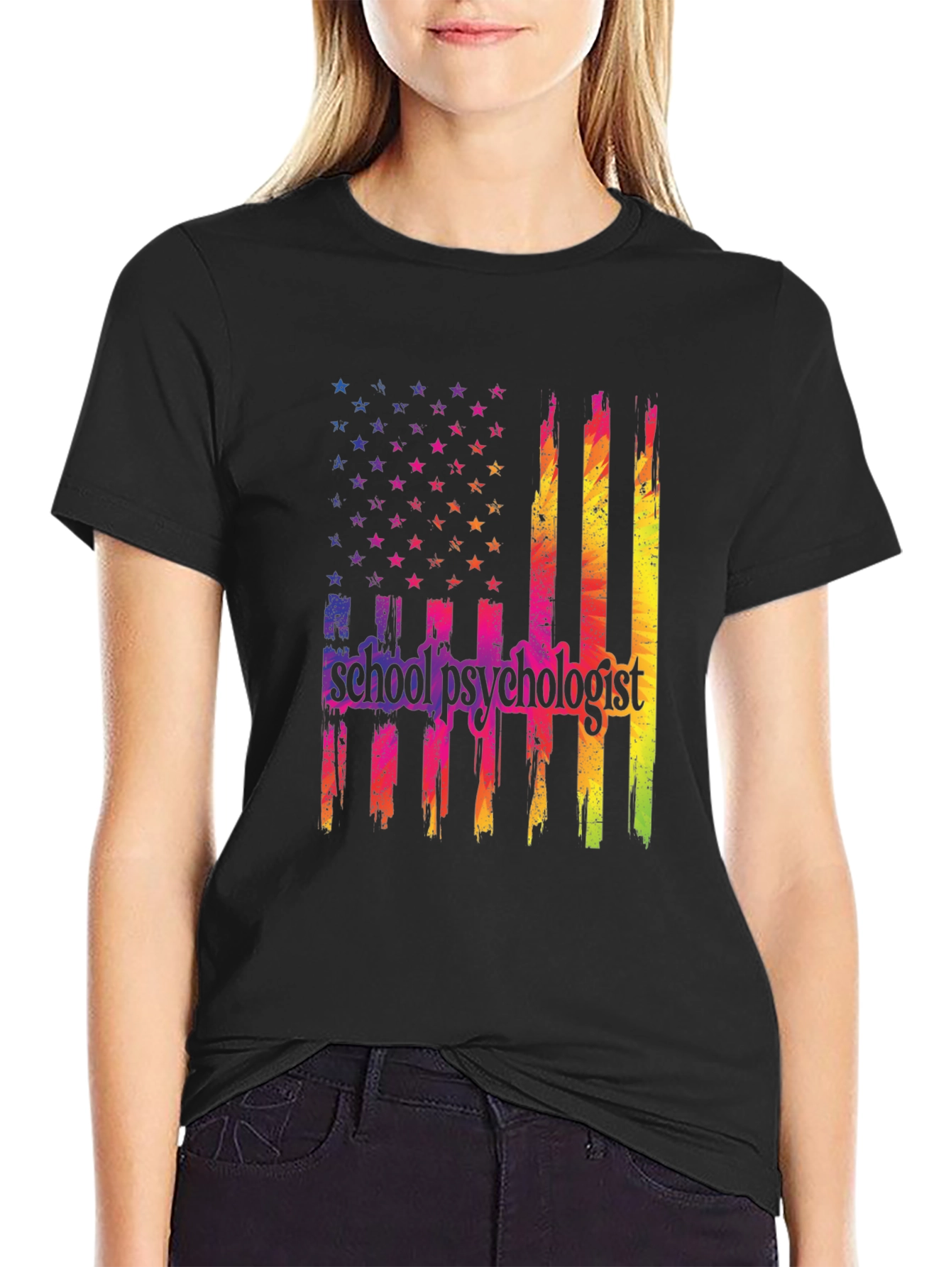 School Psychologist Flag Graphic T-Shirt
