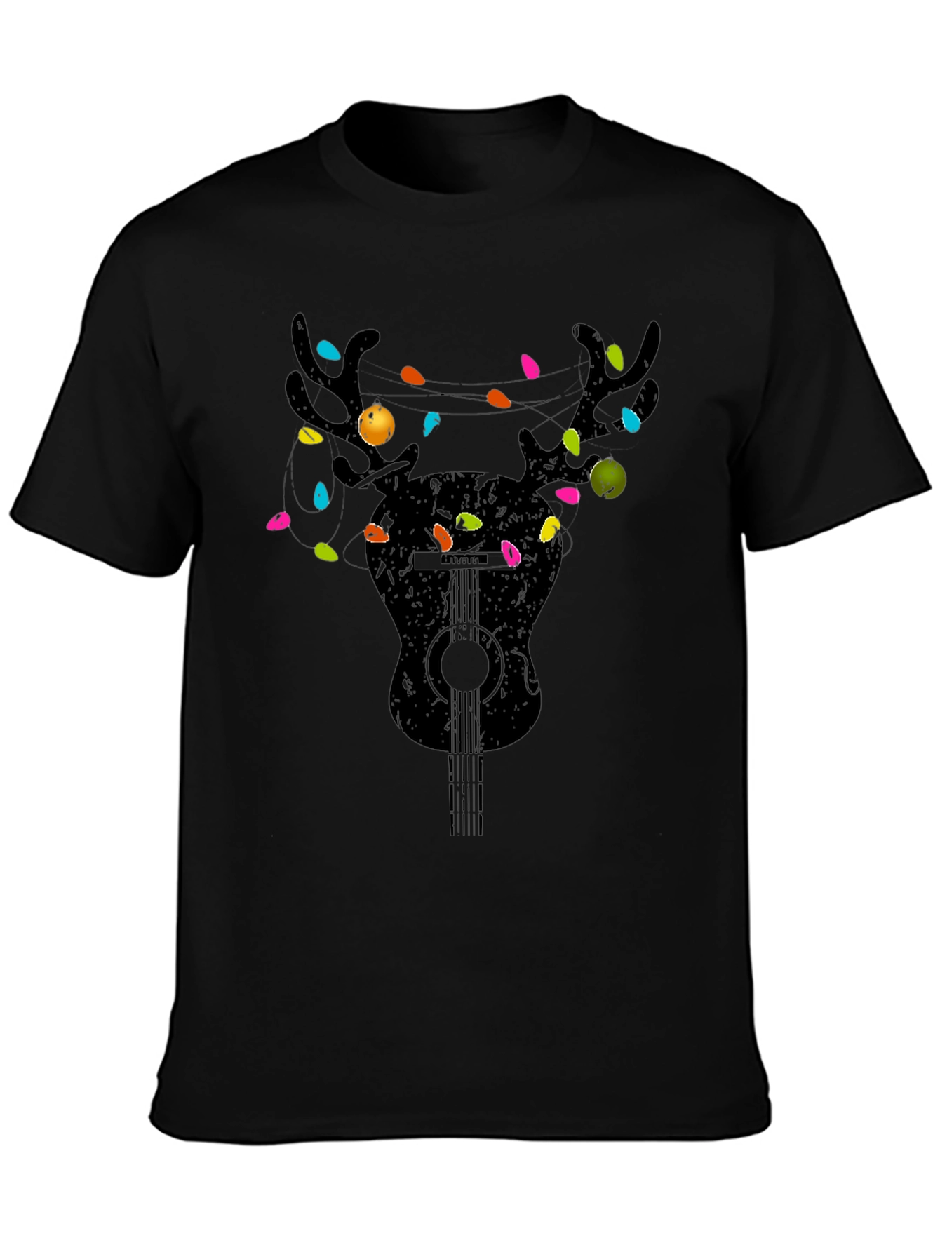 Guitar Reindeer Christmas T-Shirt