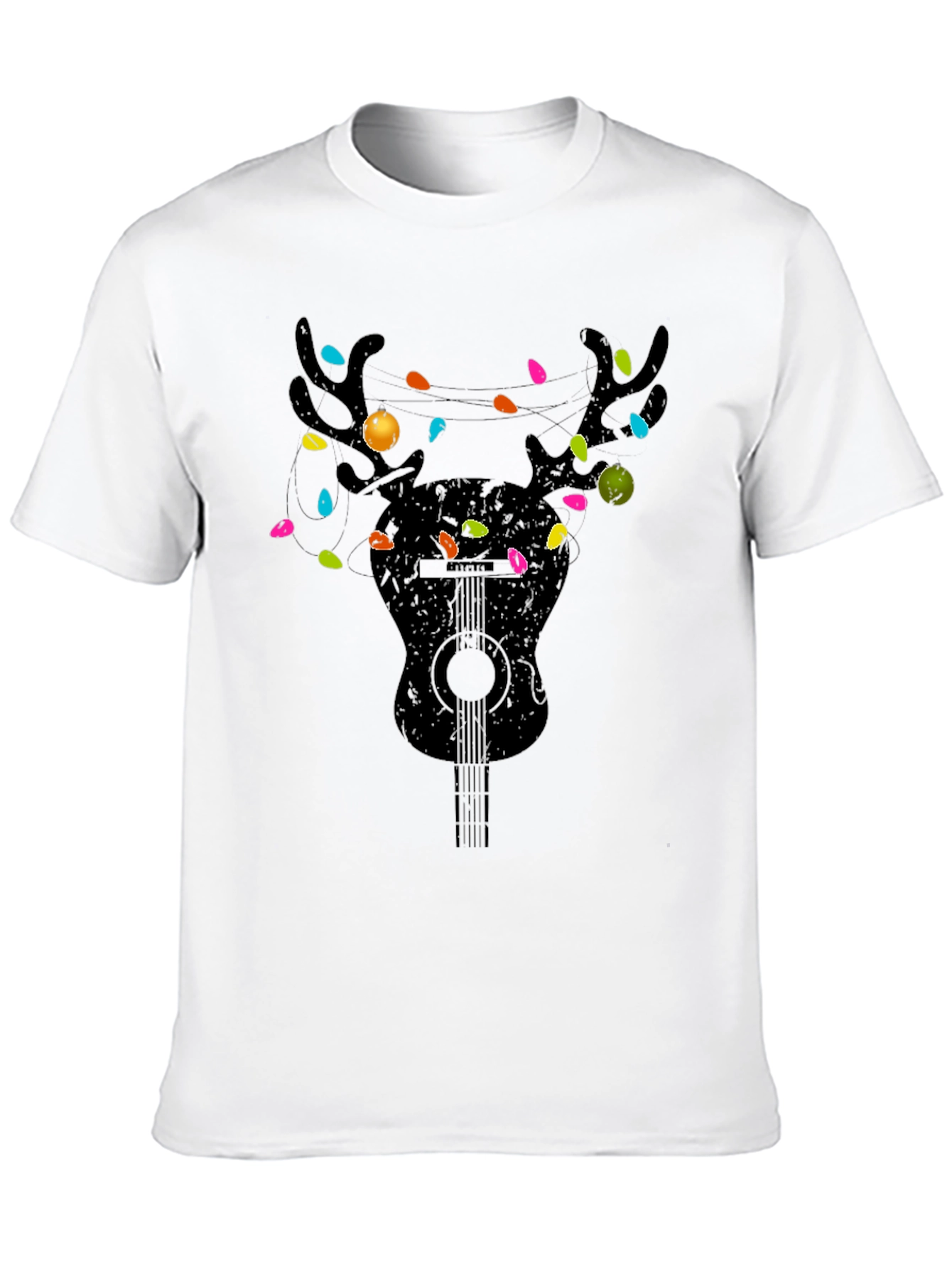 Guitar Reindeer Christmas T-Shirt