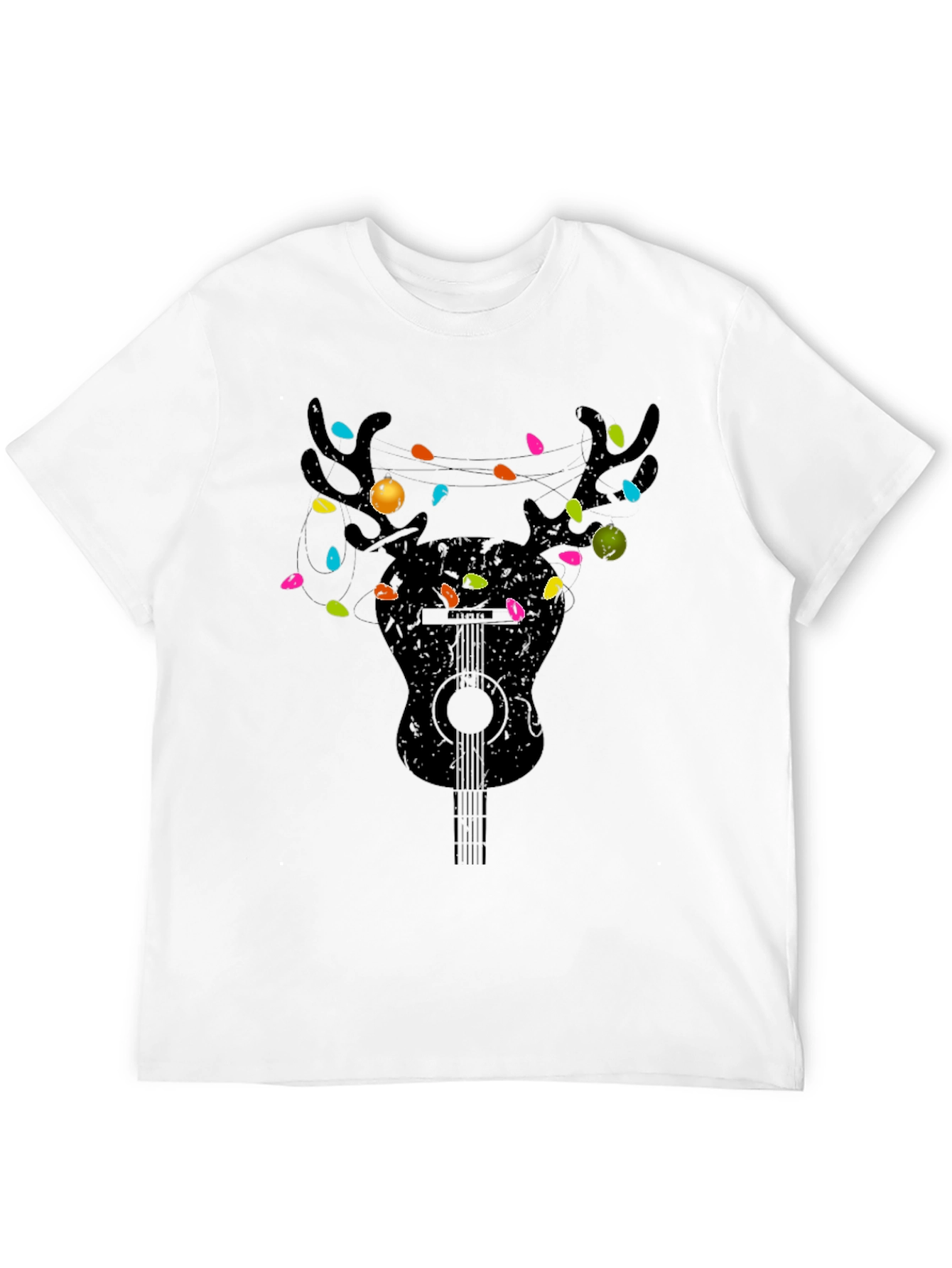 Guitar Reindeer Christmas T-Shirt