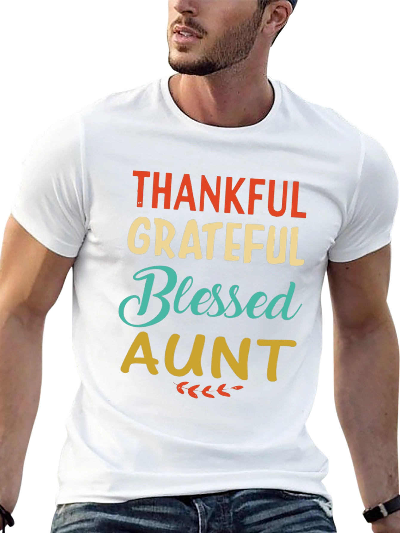 Thankful Grateful Blessed Aunt Graphic T-Shirt
