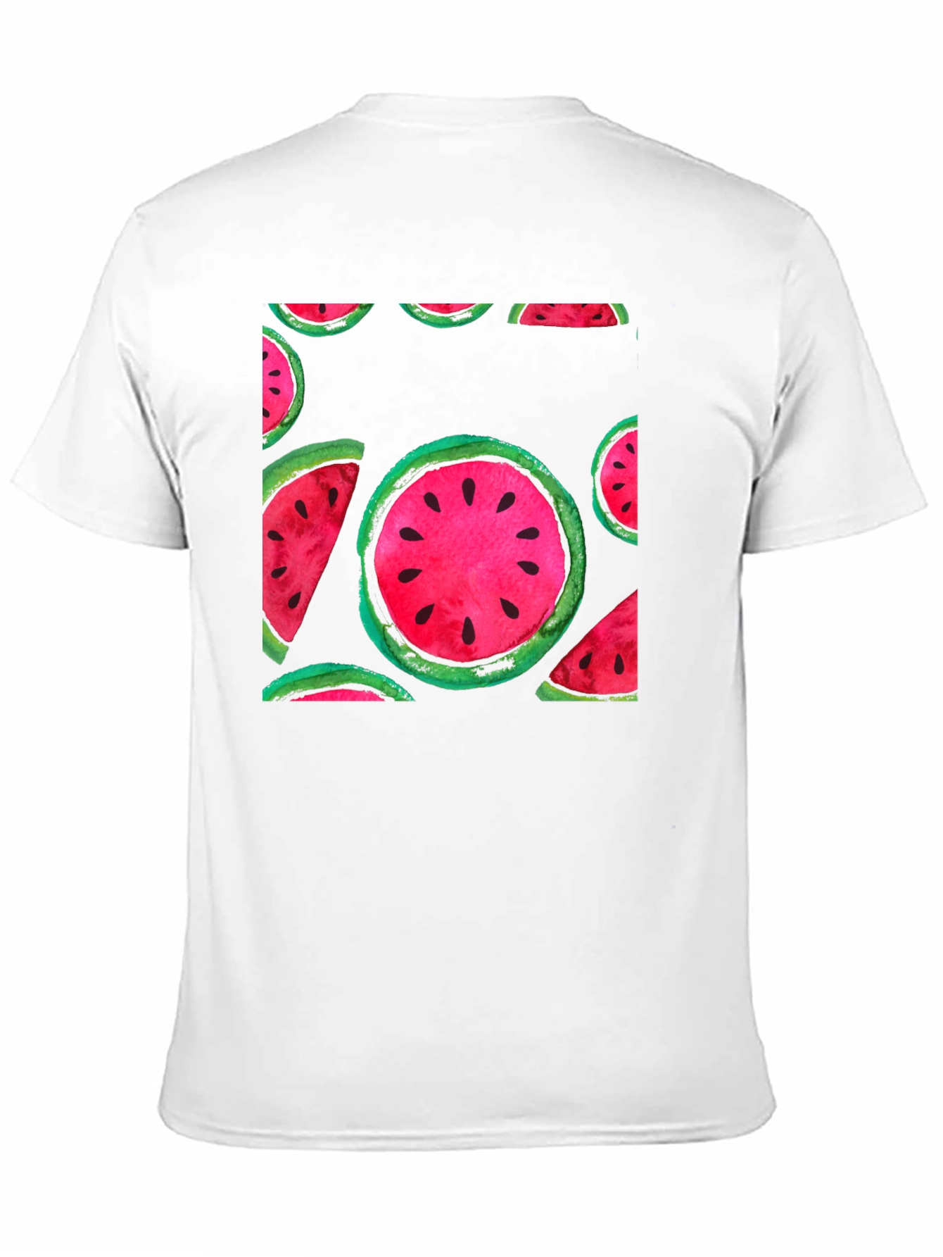 Watermelon Print Black T-Shirt