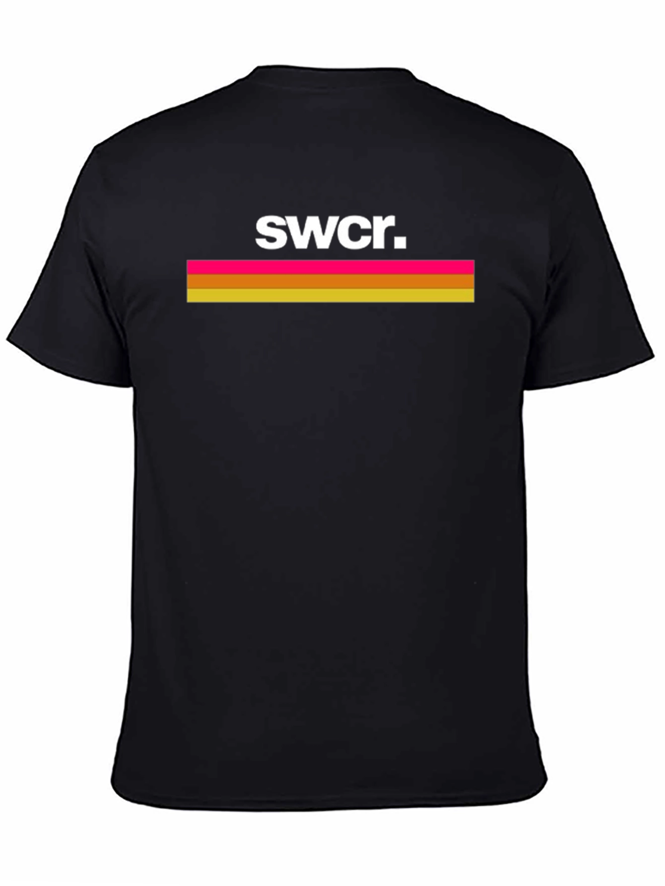 SWCR Retro Striped Graphic Black T-Shirt