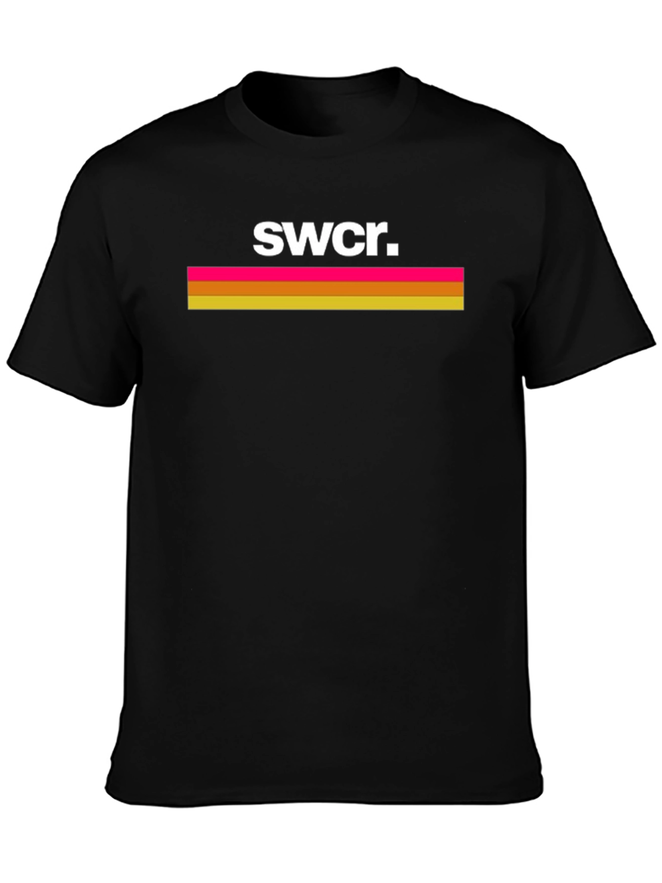 SWCR Retro Striped Graphic Black T-Shirt