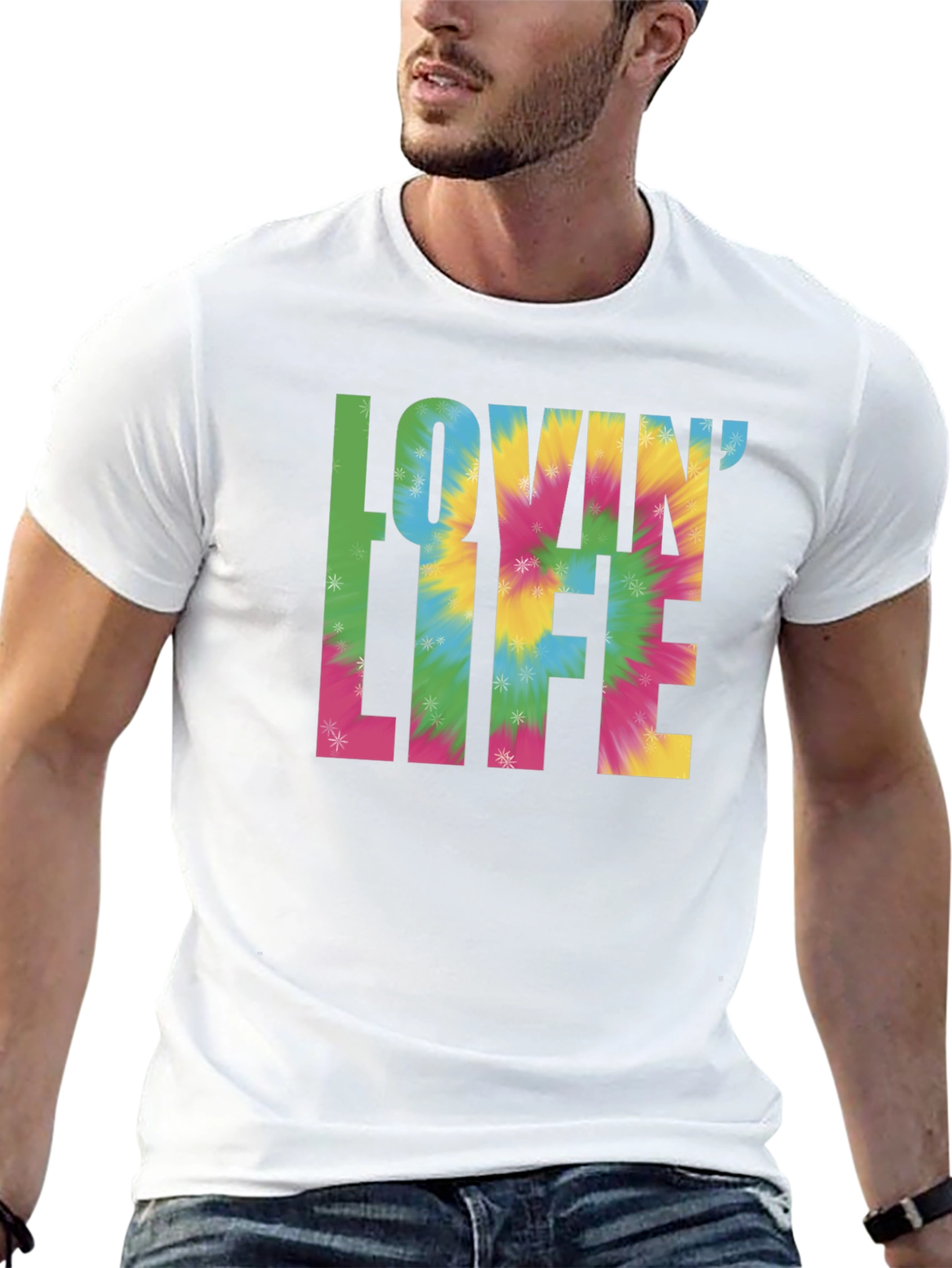 Lovin Life Tie-Dye Graphic T-Shirt