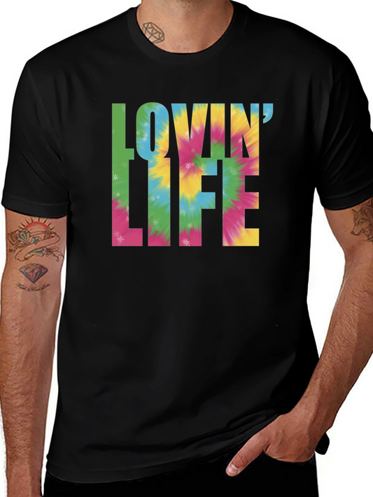 Lovin Life Tie-Dye Graphic T-Shirt