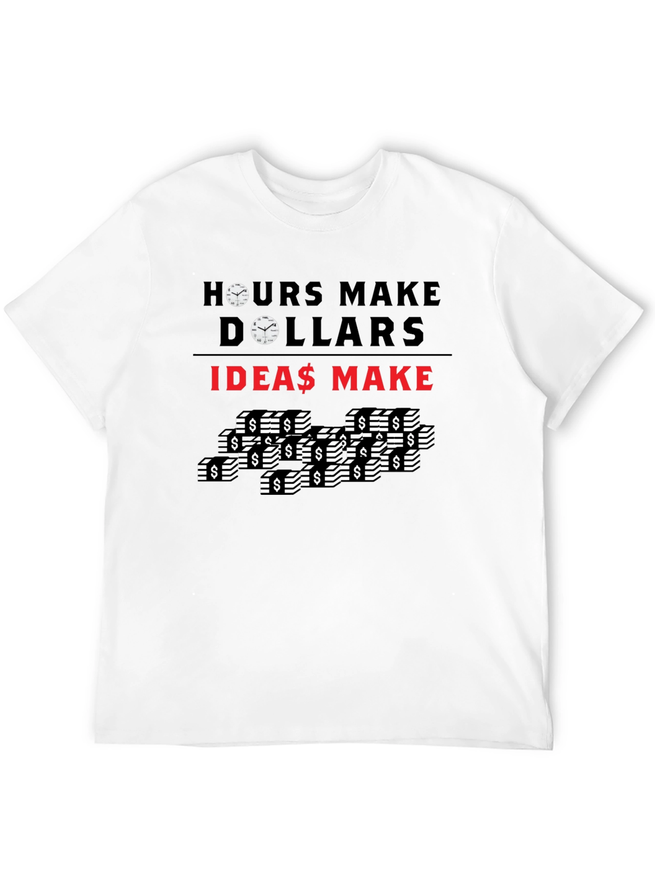 Time & Ideas Make Dollars Graphic Tee - Black