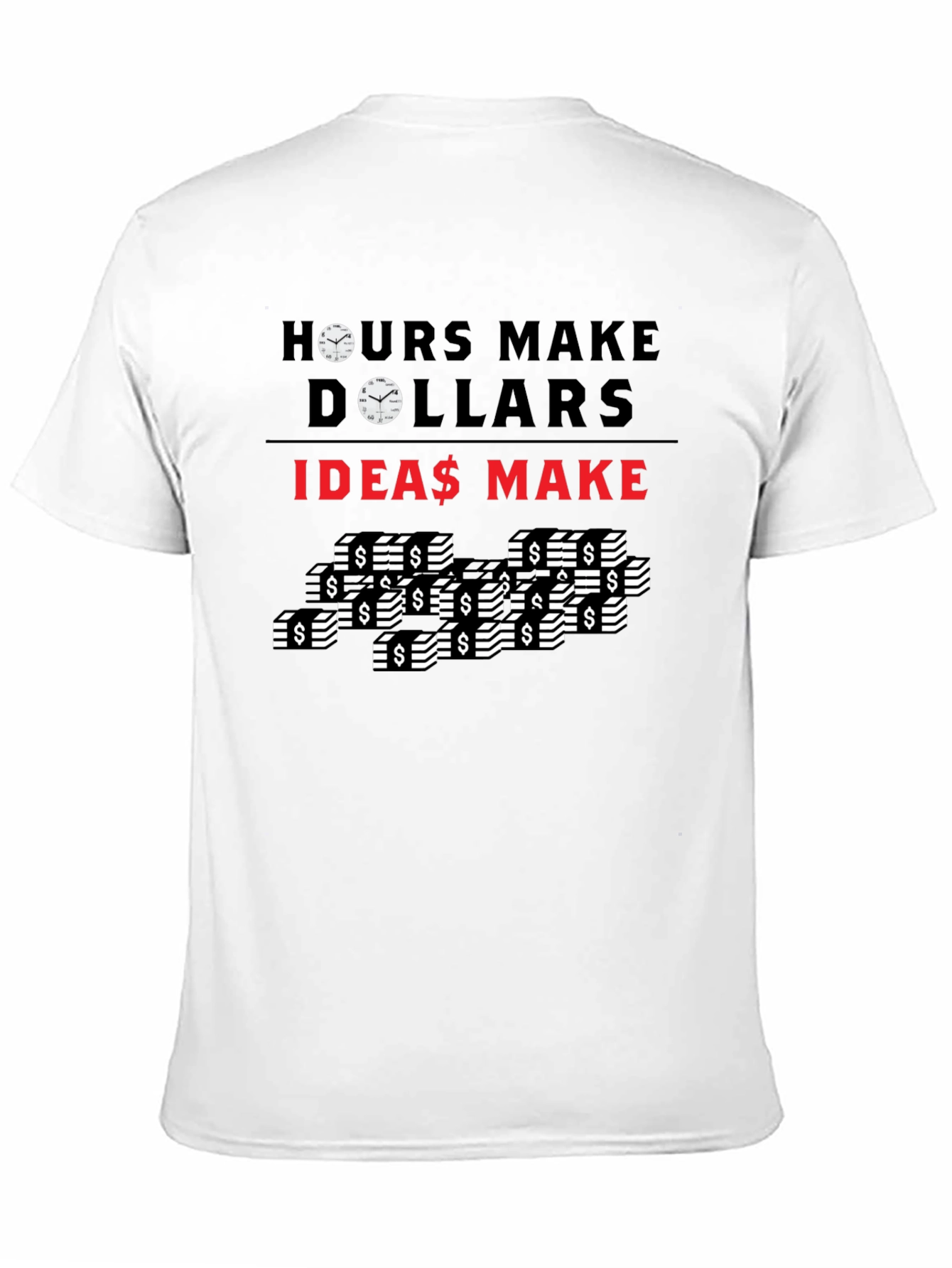Time & Ideas Make Dollars Graphic Tee - Black