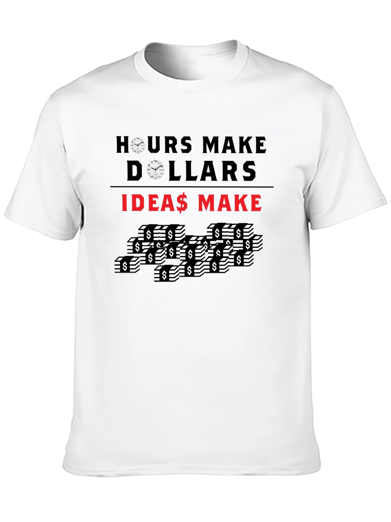 Time & Ideas Make Dollars Graphic Tee - Black