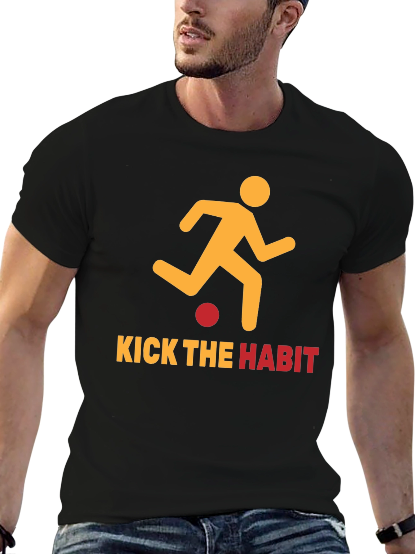 Kick the Habit Graphic T-Shirt - Motivational Design