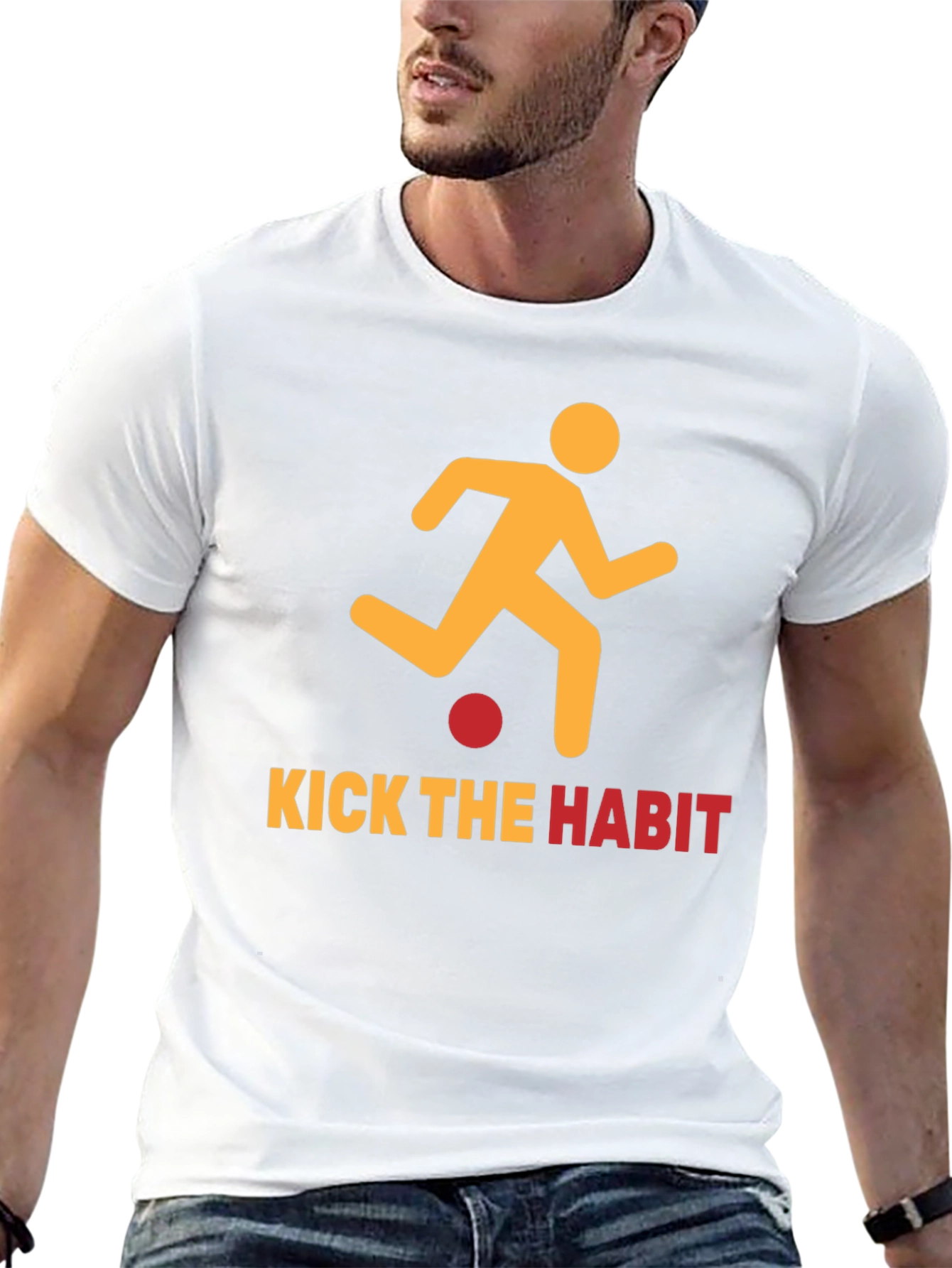 Kick the Habit Graphic T-Shirt - Motivational Design