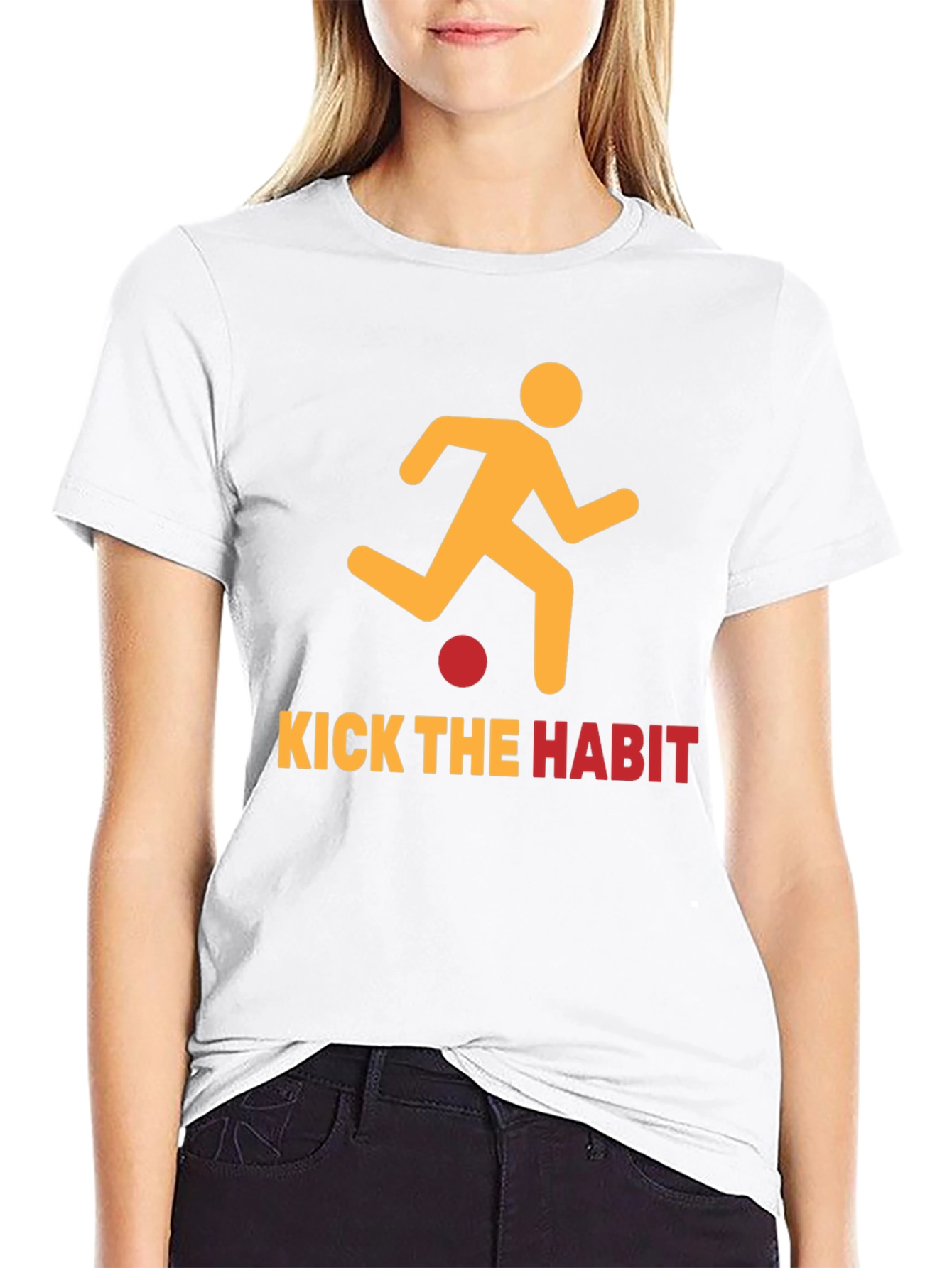 Kick the Habit Graphic T-Shirt - Motivational Design