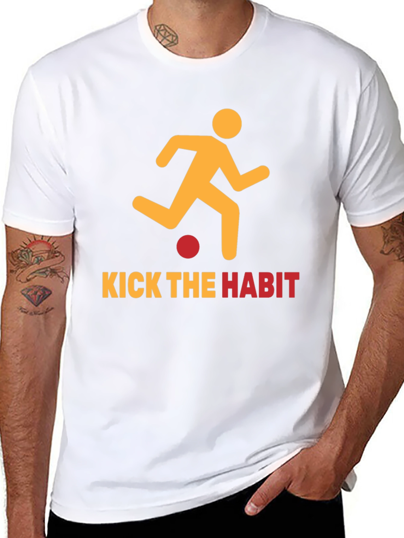 Kick the Habit Graphic T-Shirt - Motivational Design