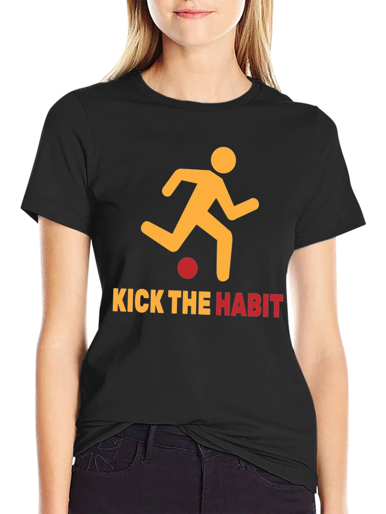 Kick the Habit Graphic T-Shirt - Motivational Design