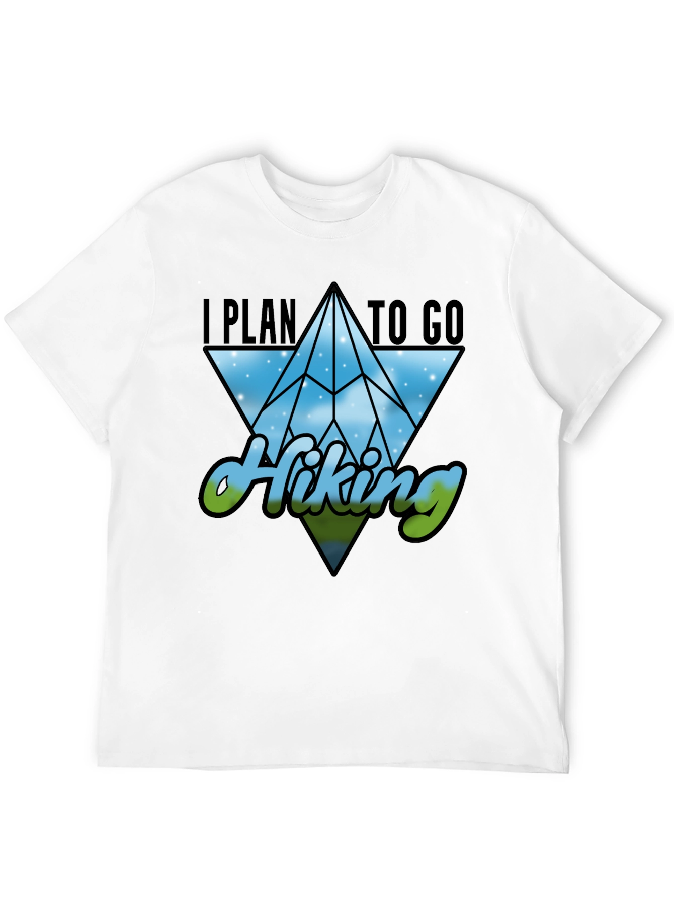 I Plan to Go Hiking Black Graphic Tee