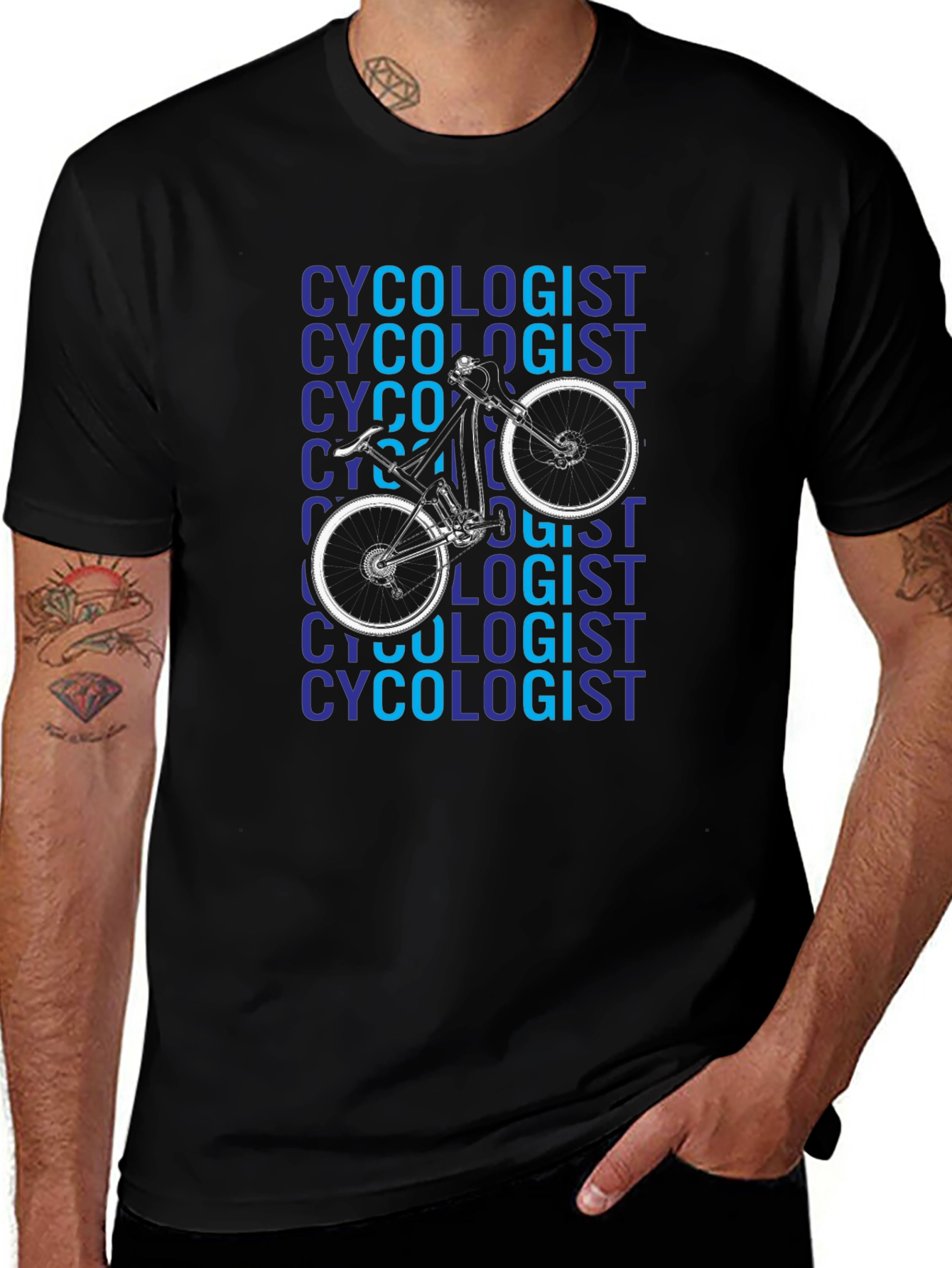 Cyclologist Graphic Tee - Black Cotton T-Shirt