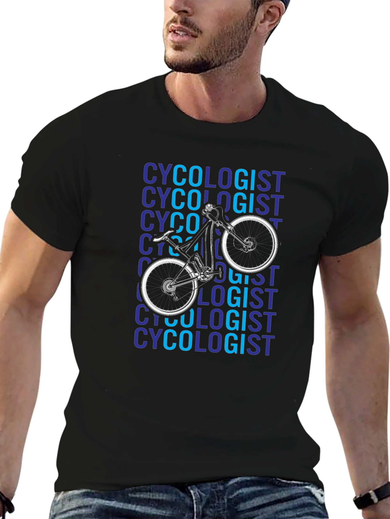 Cyclologist Graphic Tee - Black Cotton T-Shirt