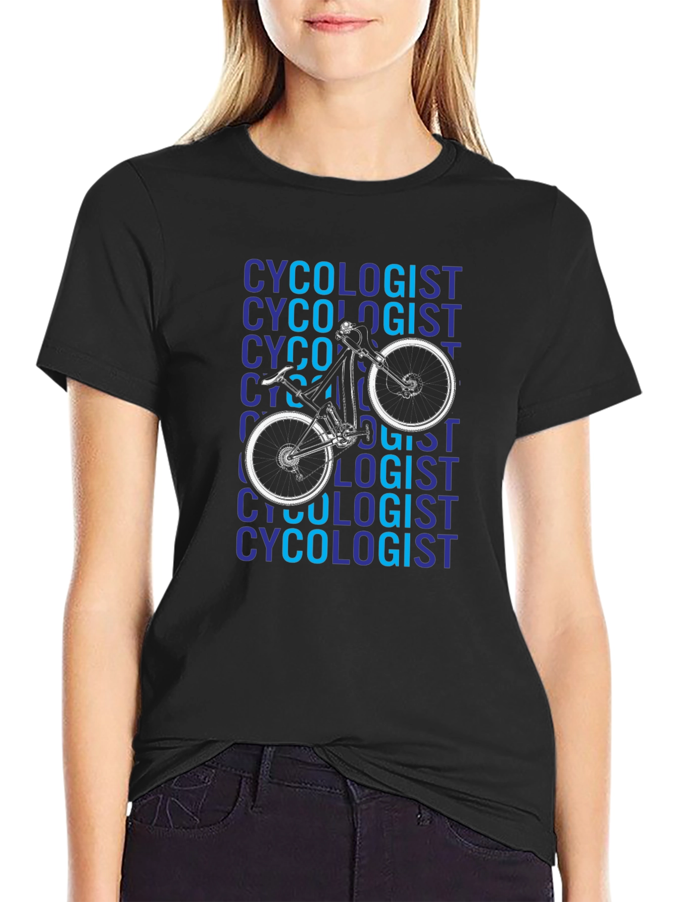 Cyclologist Graphic Tee - Black Cotton T-Shirt