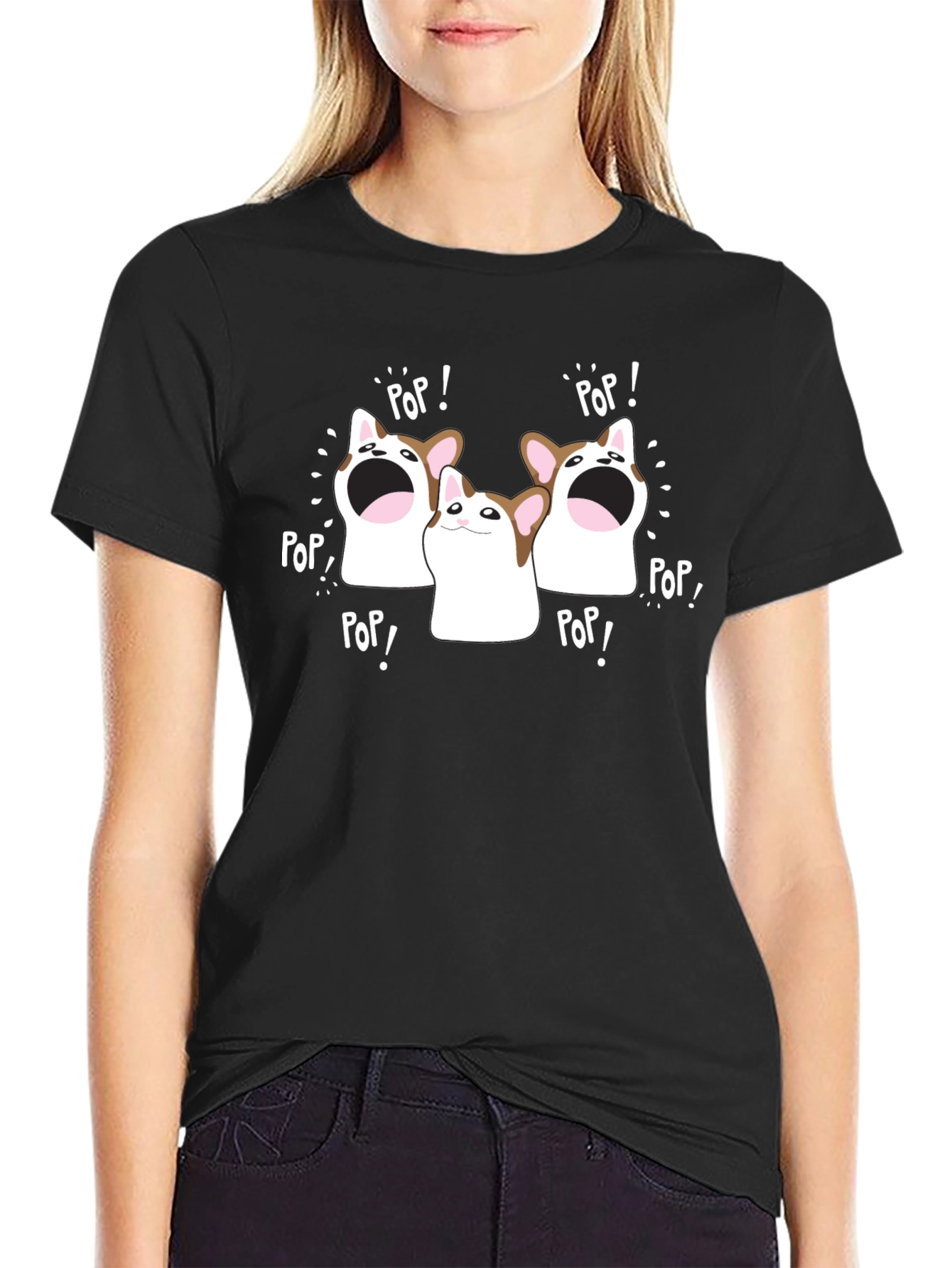 Pop Cat Meme T-Shirt