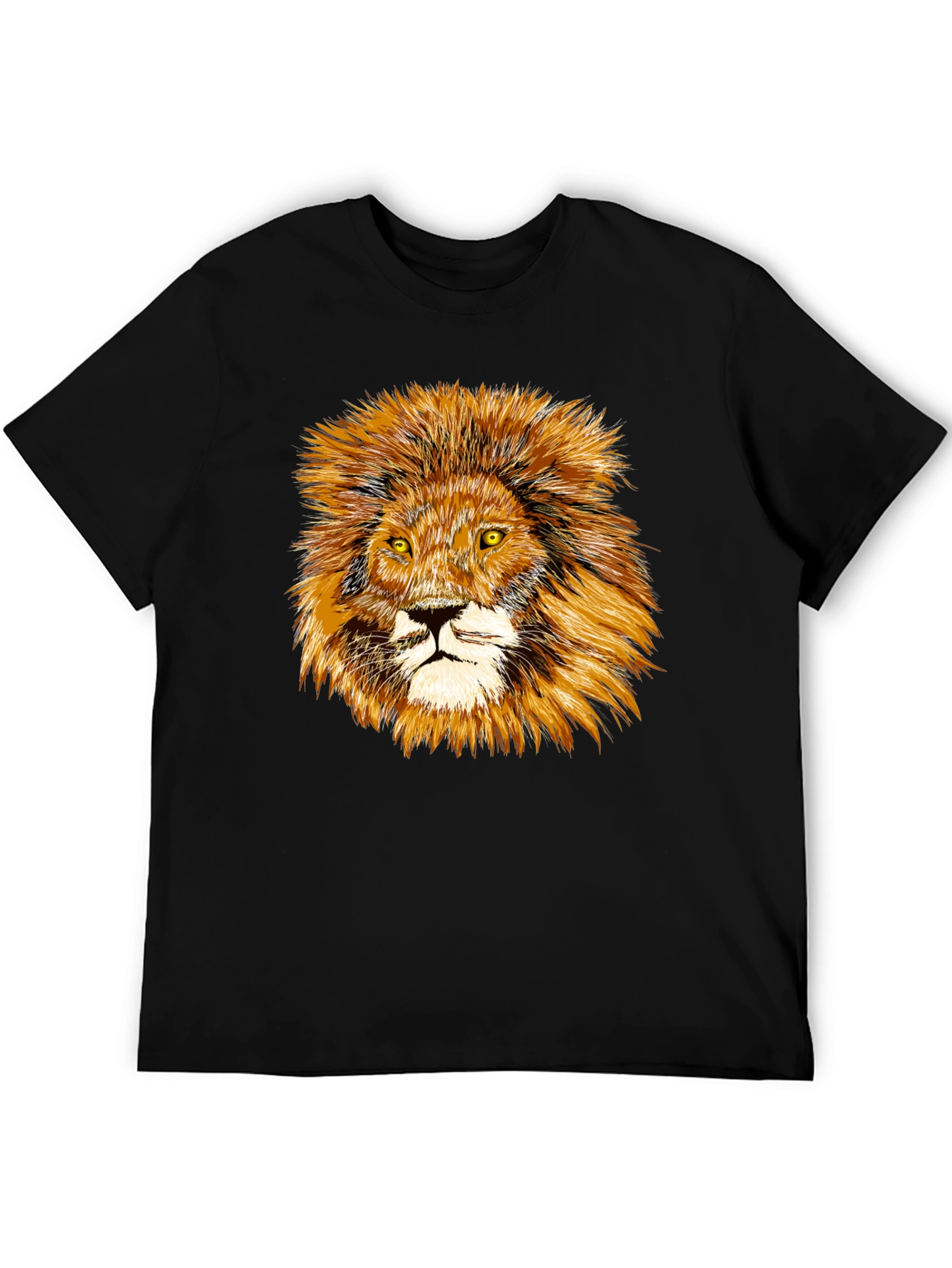 Lion Graphic Tee - Black Cotton Comfort