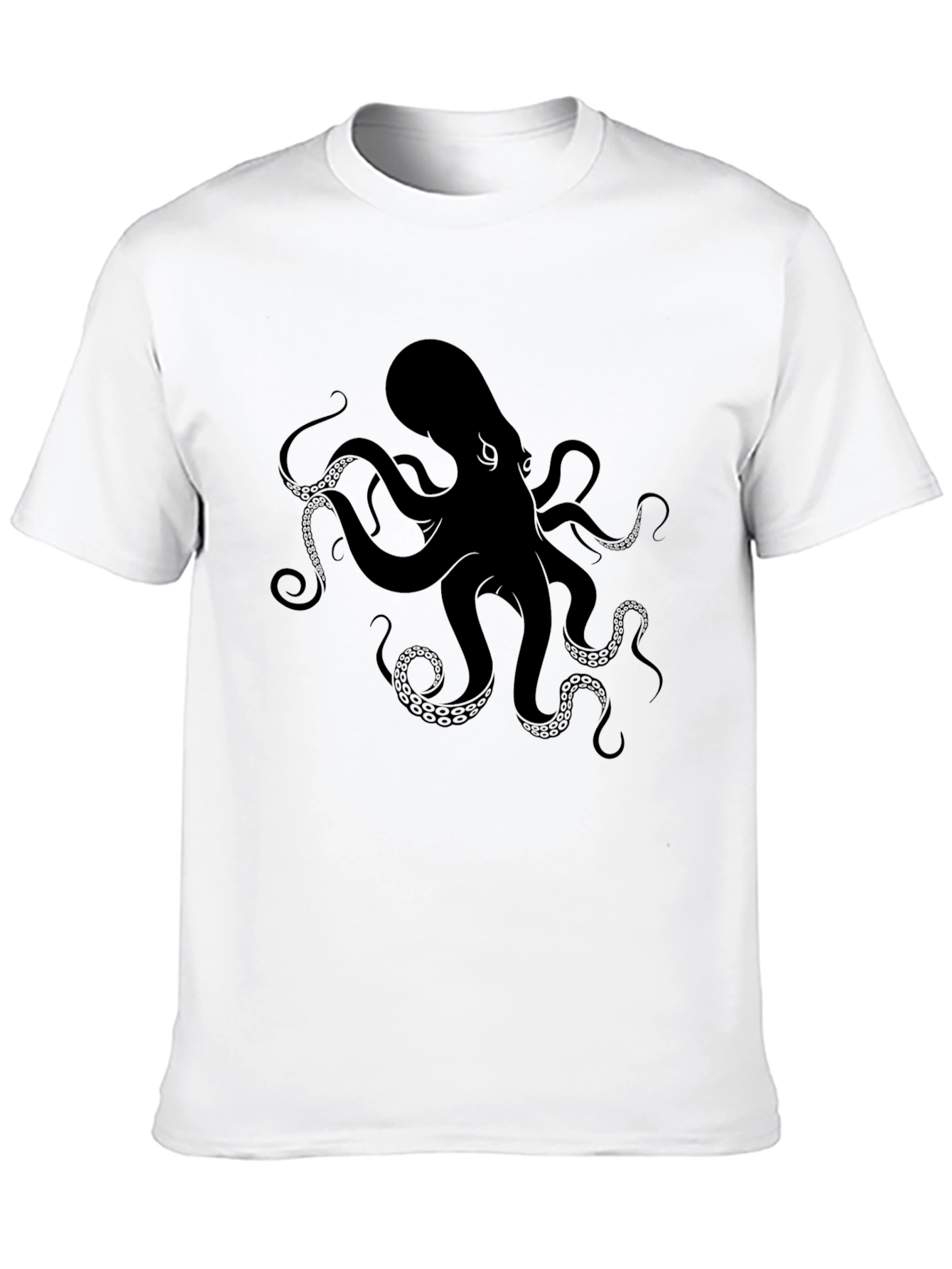 Mens Black Octopus Graphic Tee