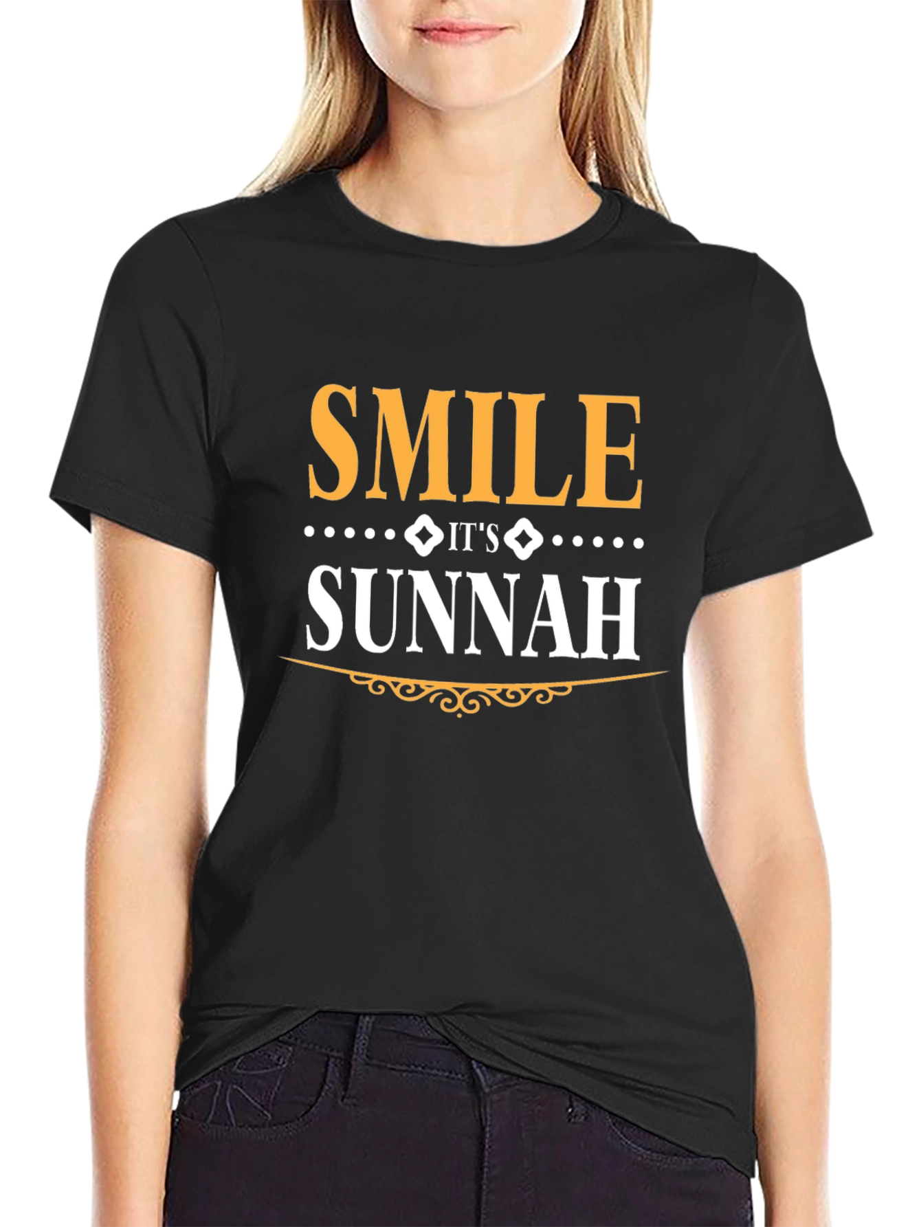 Smile Its Sunnah T-Shirt - Black