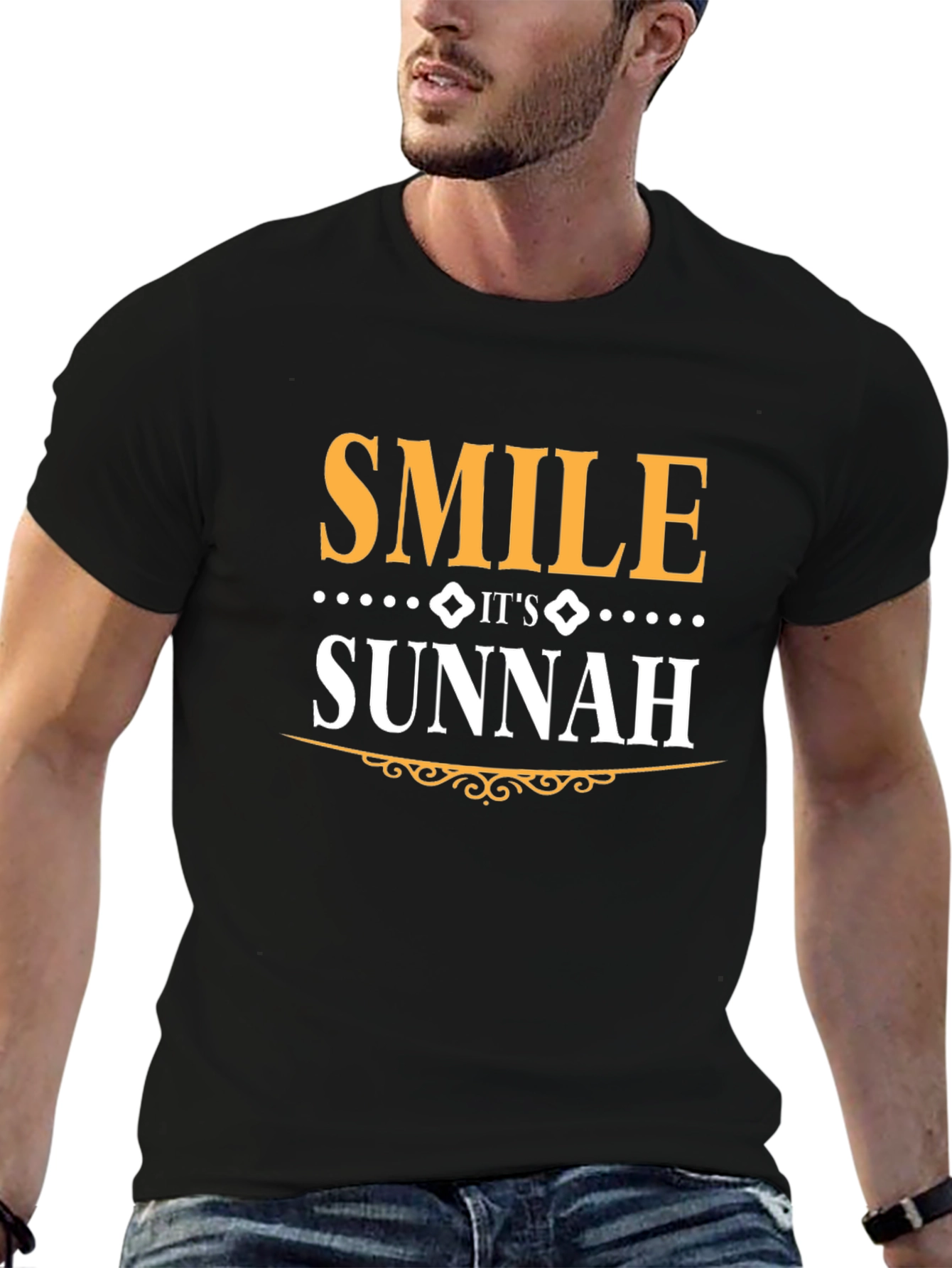 Smile Its Sunnah T-Shirt - Black
