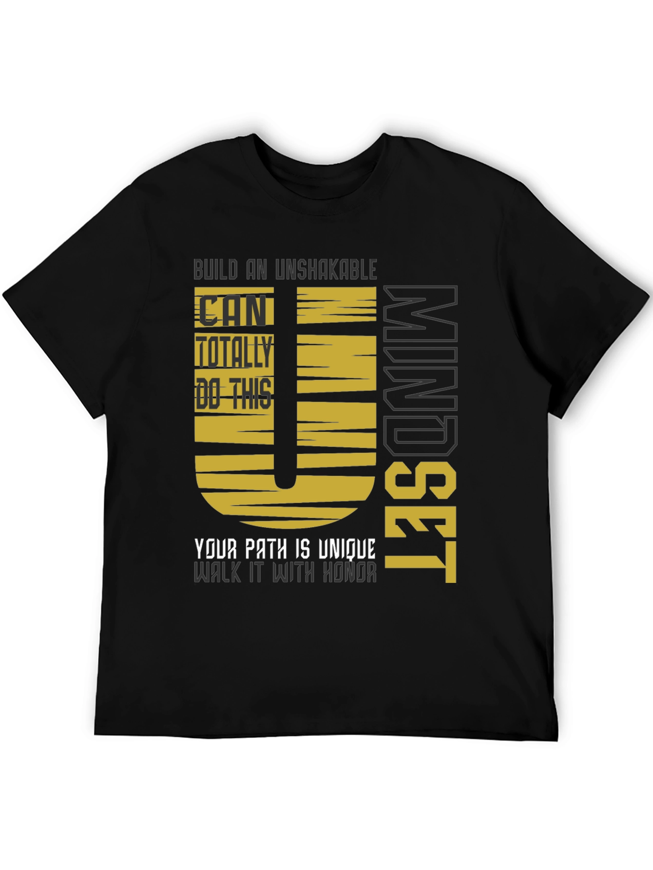 Unshakable Mindset Graphic Tee - Motivational Black T-Shirt
