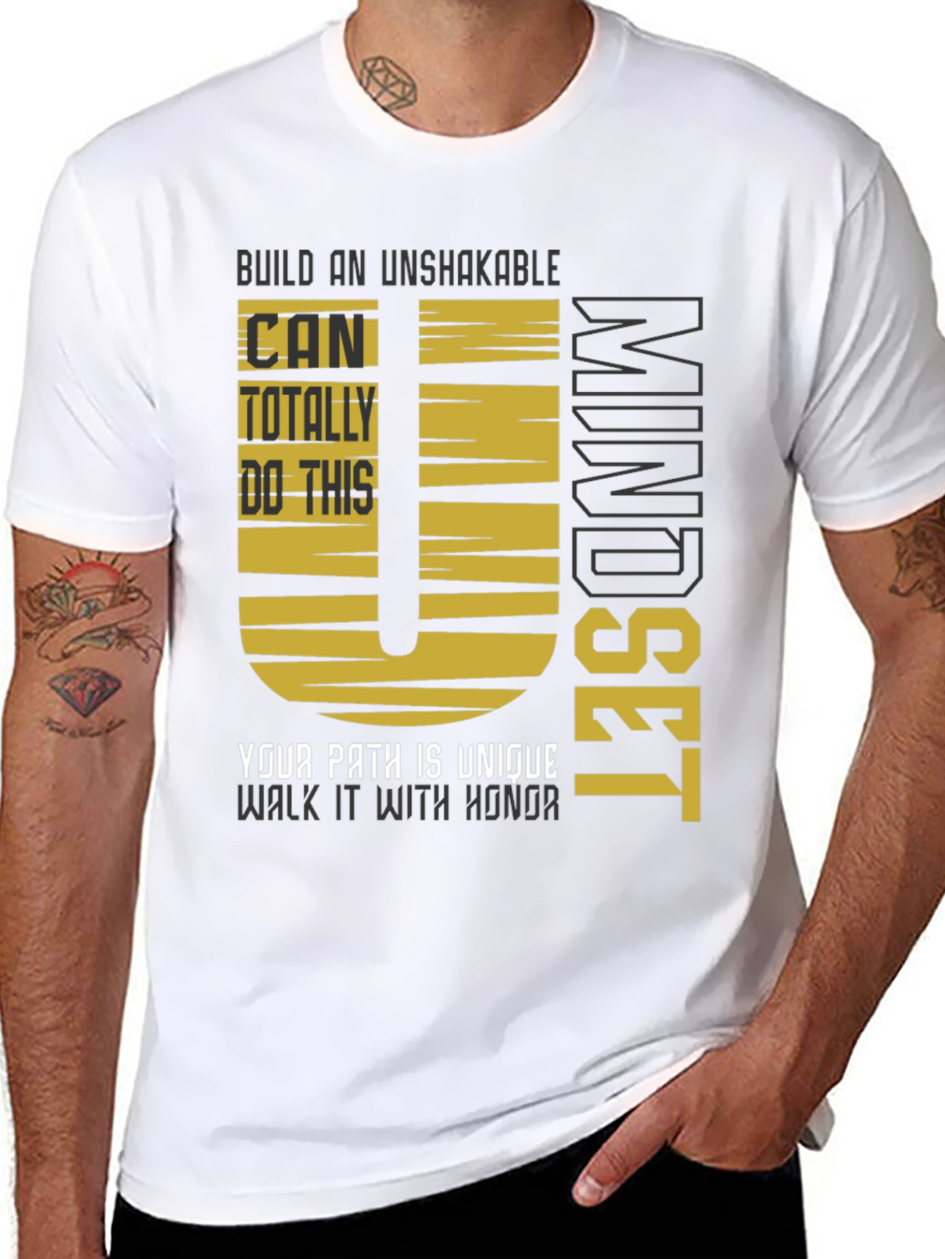 Unshakable Mindset Graphic Tee - Motivational Black T-Shirt