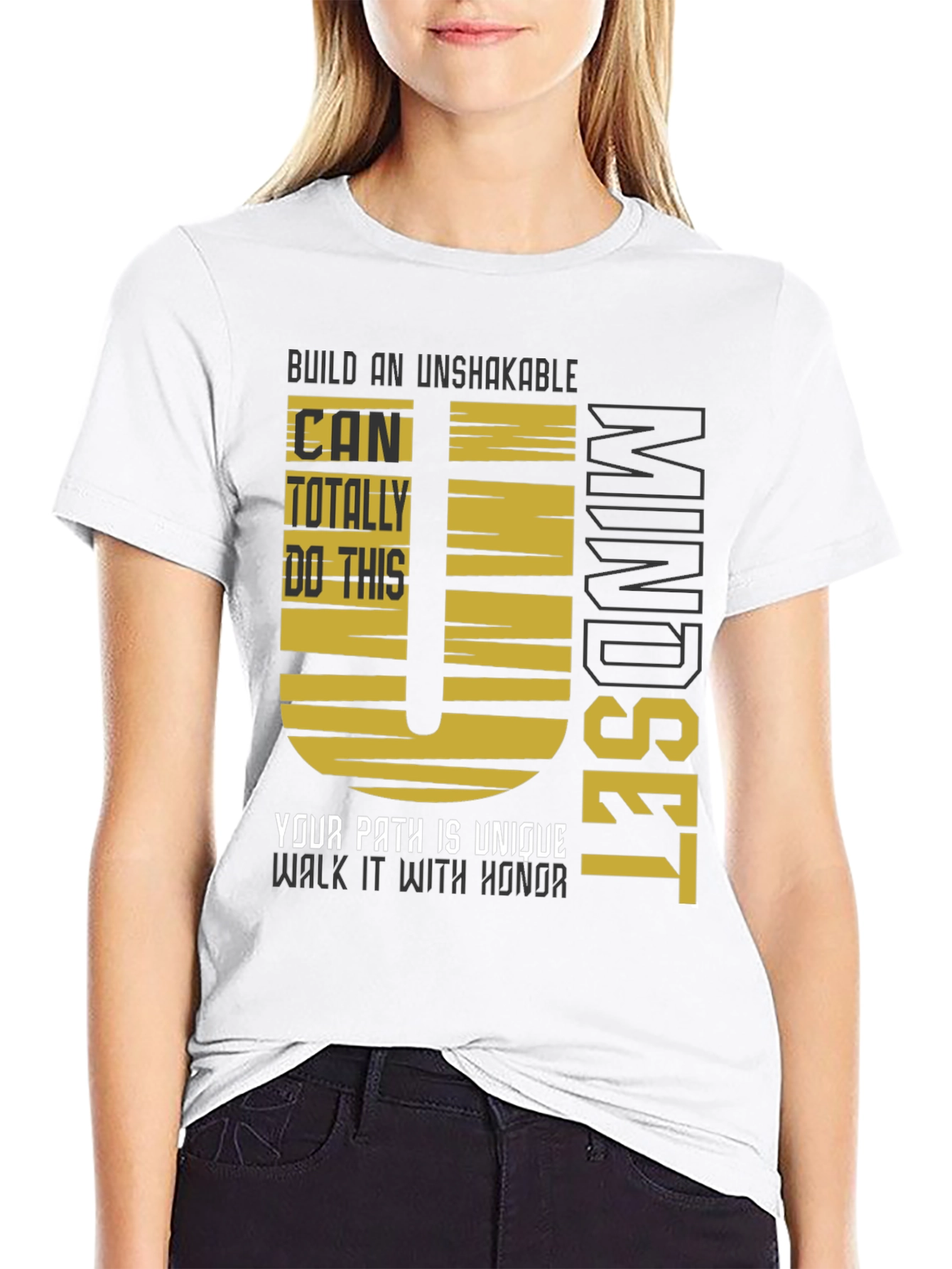 Unshakable Mindset Graphic Tee - Motivational Black T-Shirt
