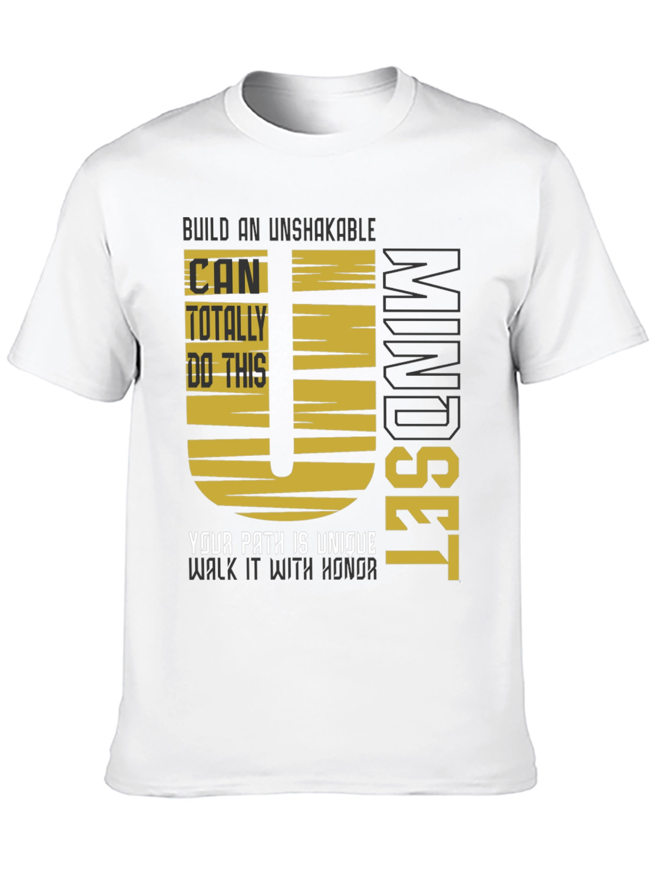 Unshakable Mindset Graphic Tee - Motivational Black T-Shirt