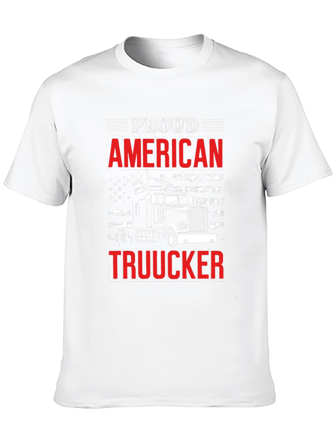 Proud American Trucker Graphic T-Shirt