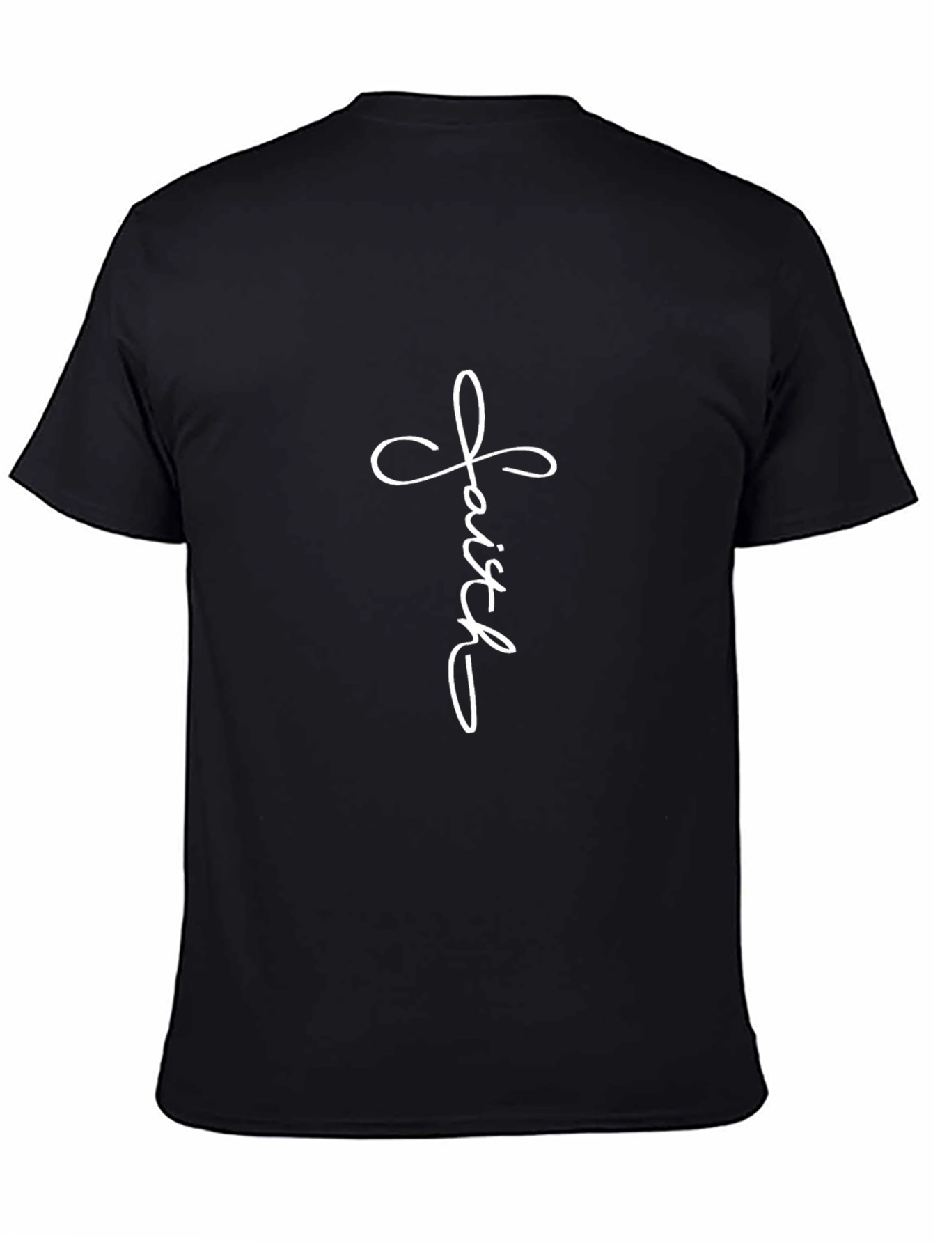 Faith Script Graphic Black T-Shirt