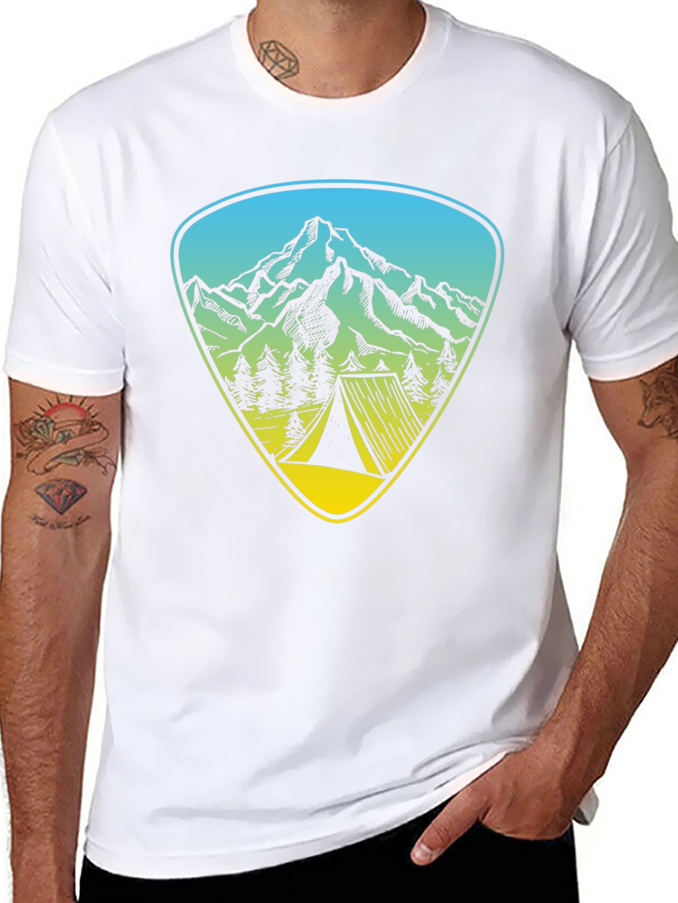 Mountain Adventure Graphic Tee - Outdoor Camping Shirt