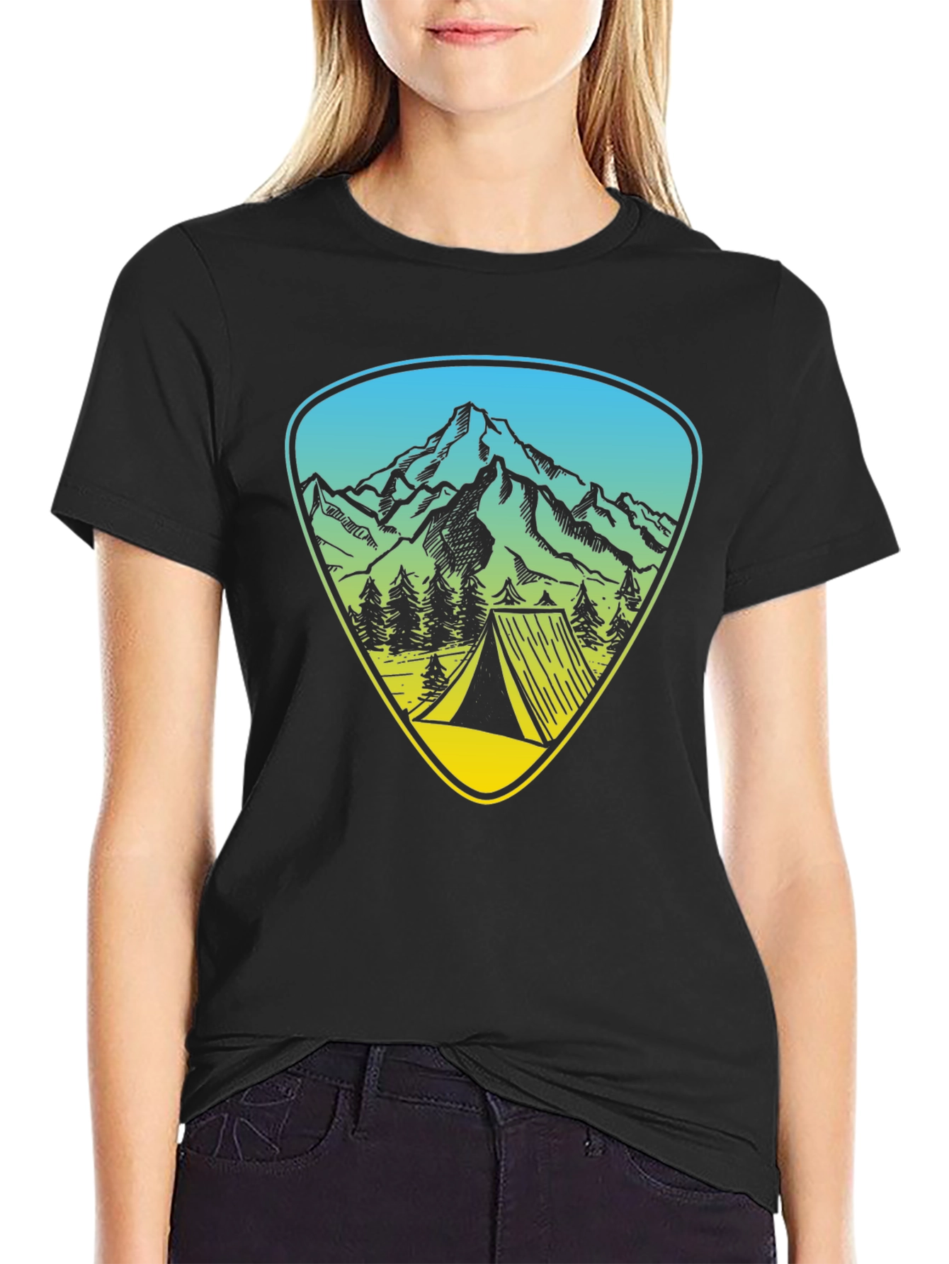 Mountain Adventure Graphic Tee - Outdoor Camping Shirt