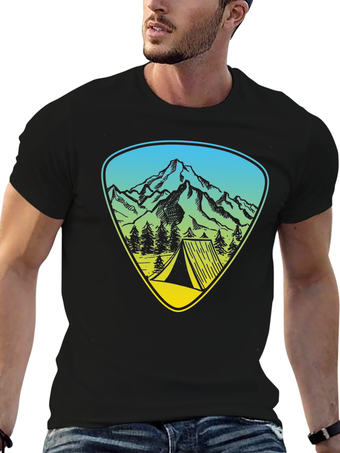 Mountain Adventure Graphic Tee - Outdoor Camping Shirt