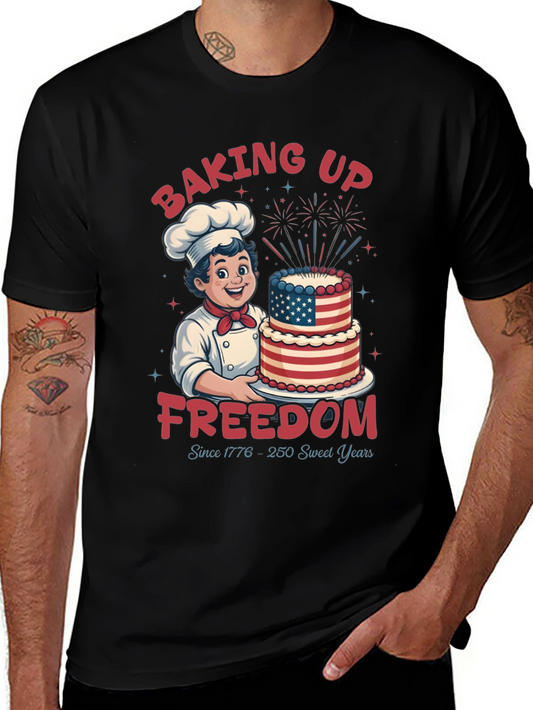 Baking Up Freedom Patriotic T-Shirt