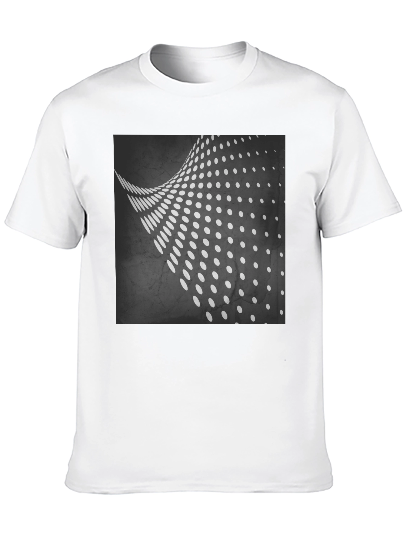 Abstract Dot Wave Black T-Shirt