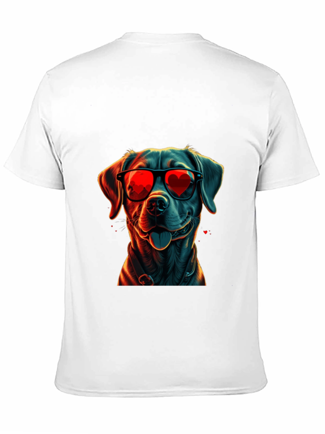 Dog with Heart Sunglasses Graphic Tee