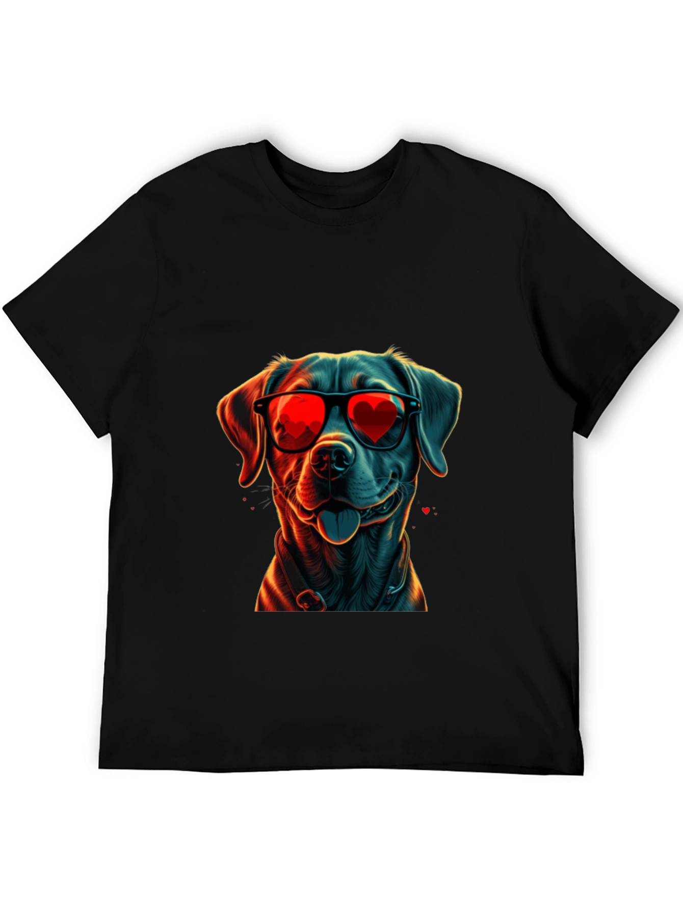 Dog with Heart Sunglasses Graphic Tee