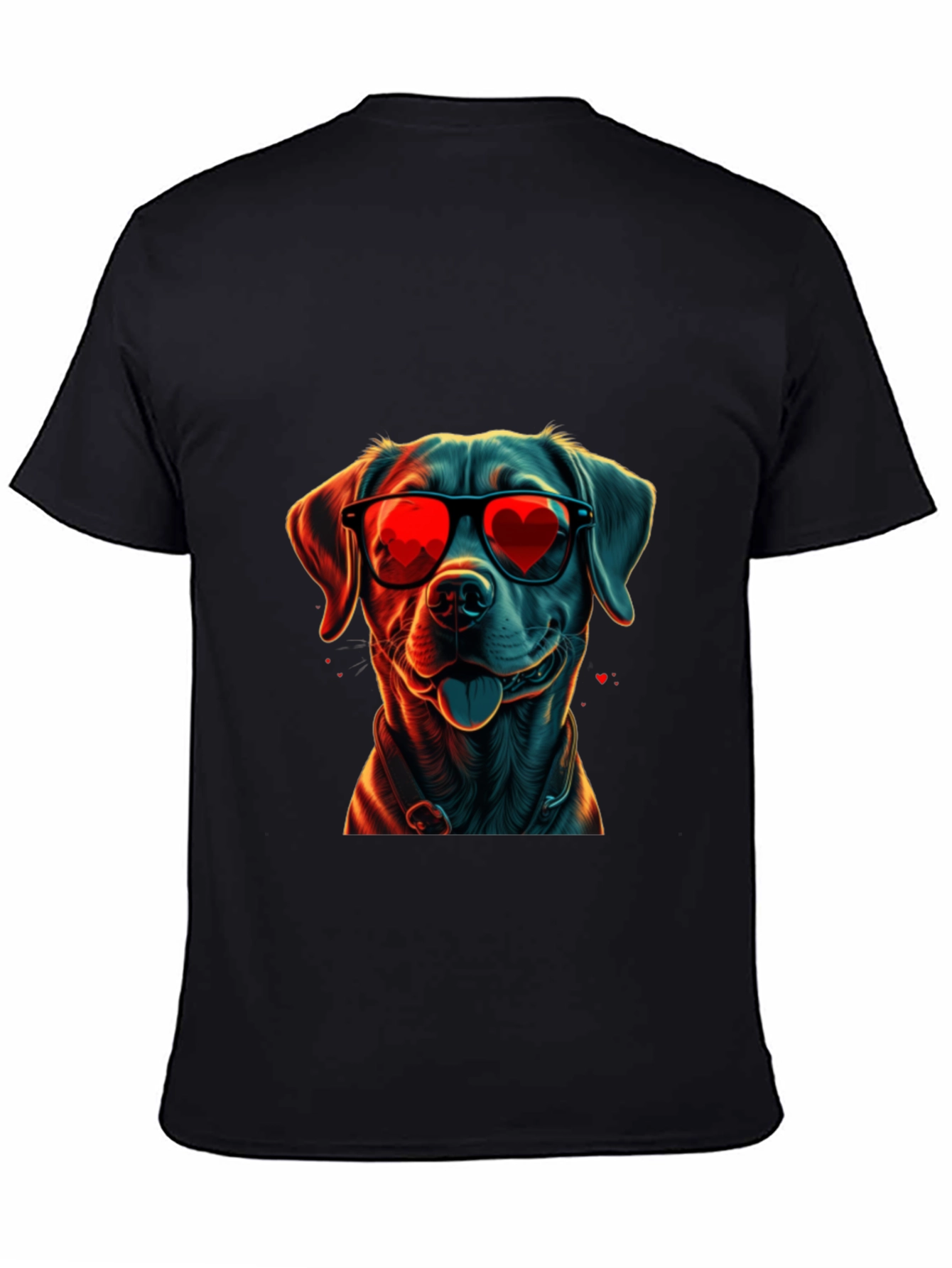 Dog with Heart Sunglasses Graphic Tee