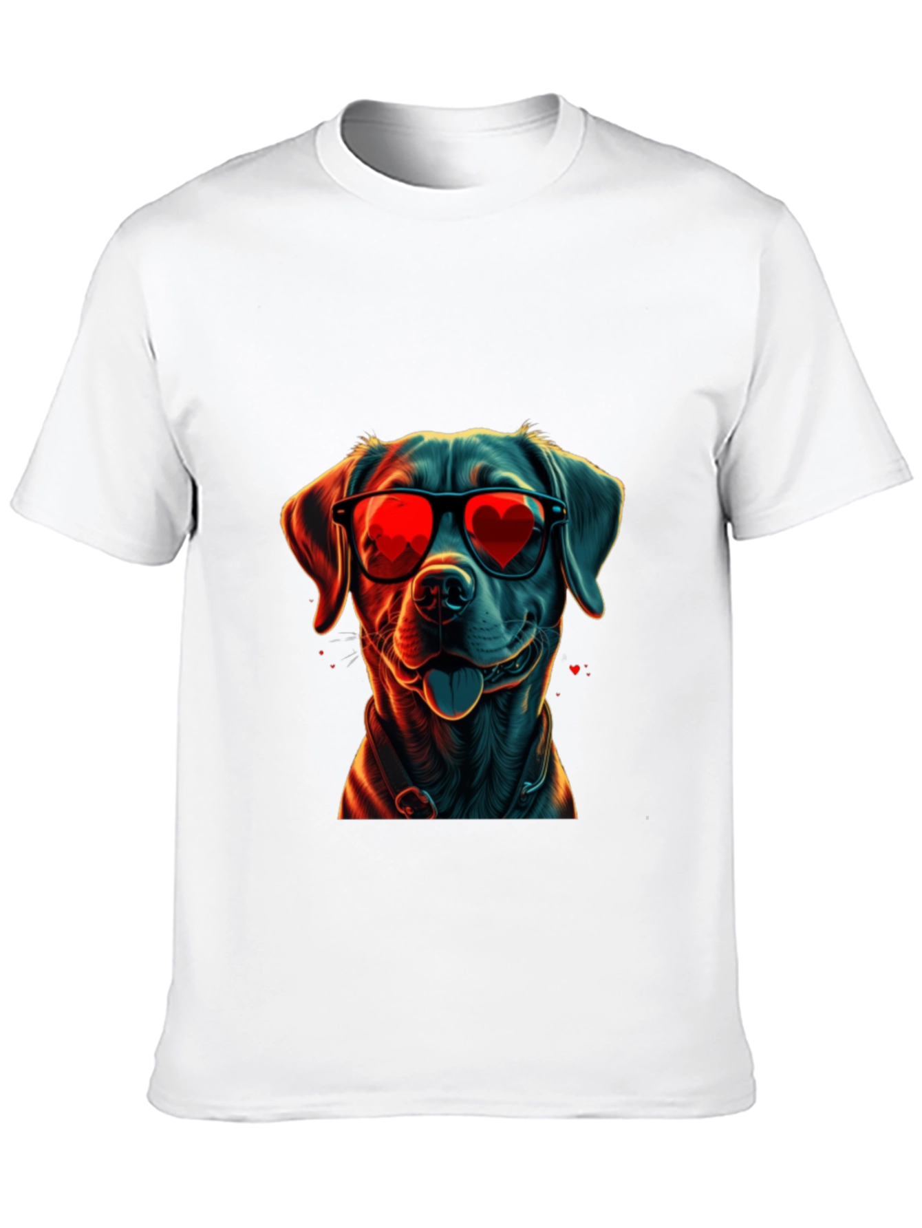 Dog with Heart Sunglasses Graphic Tee