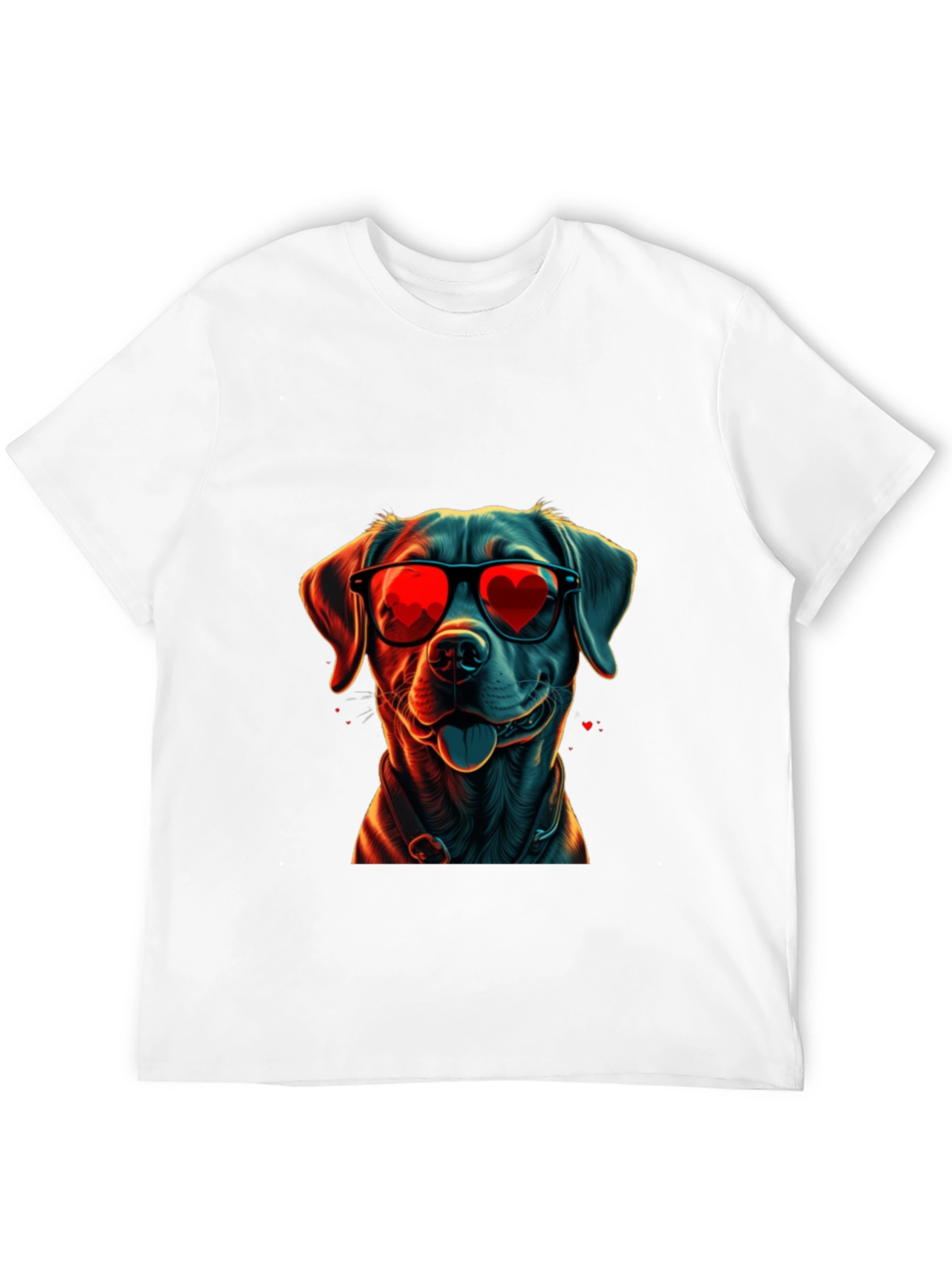 Dog with Heart Sunglasses Graphic Tee