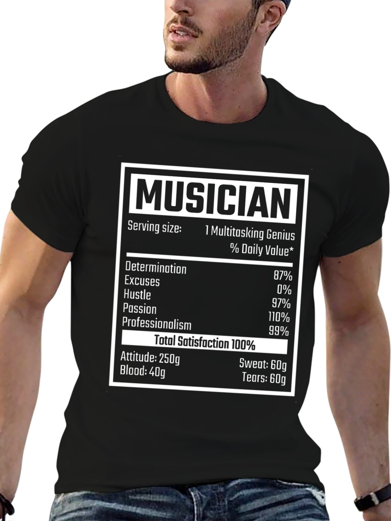 Musician Nutritional Facts T-Shirt