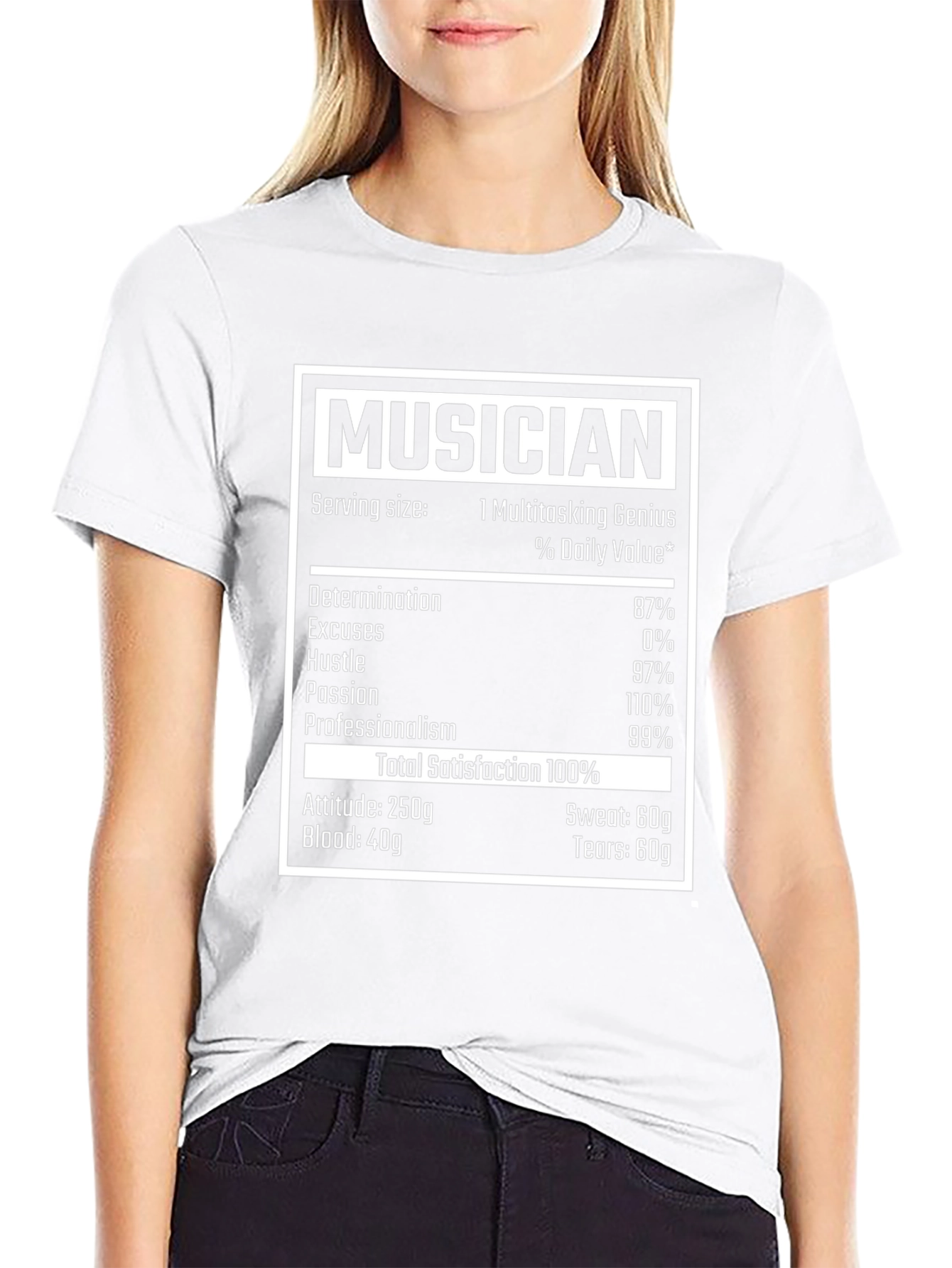 Musician Nutritional Facts T-Shirt