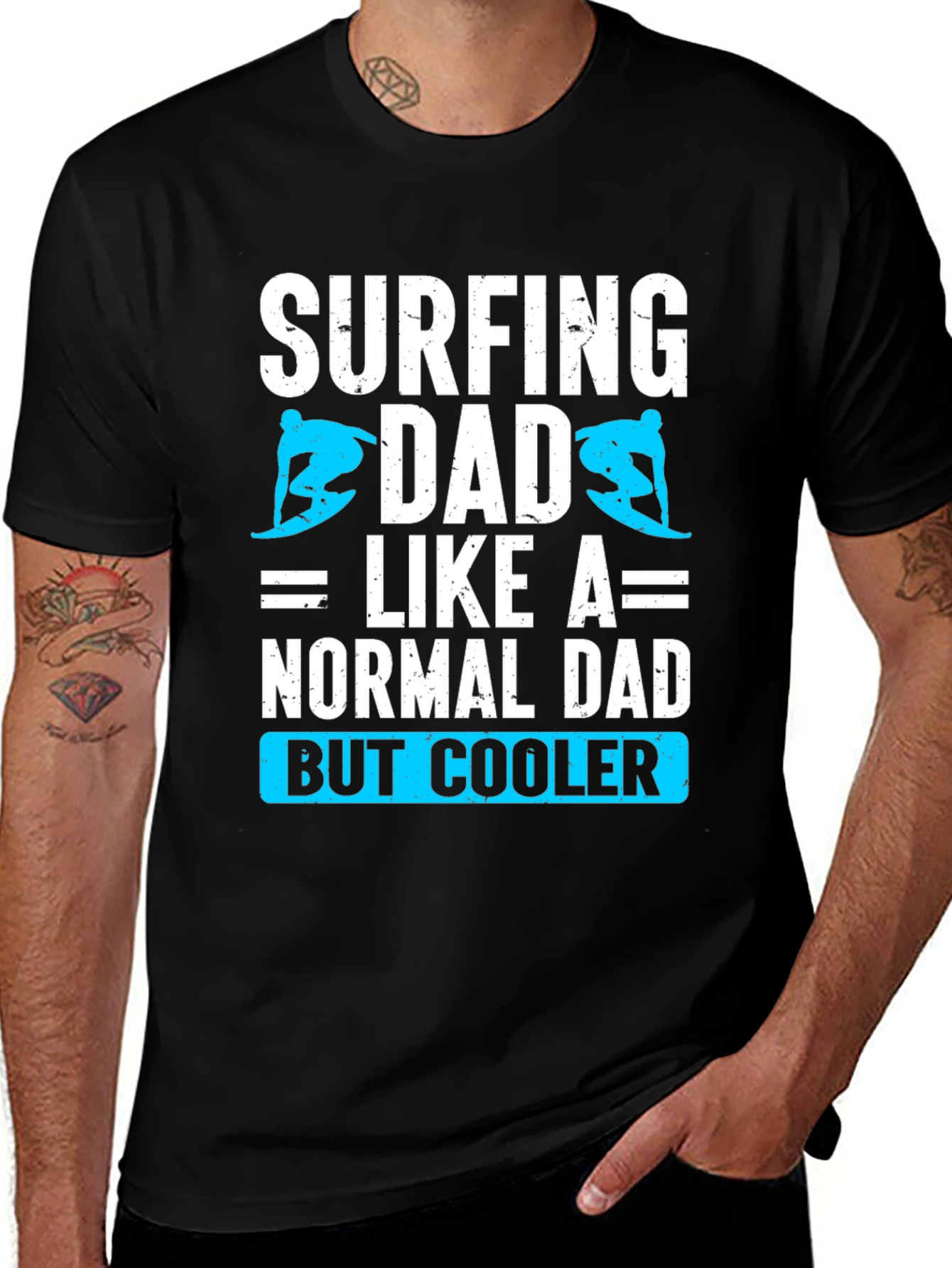 Surfing Dad T-Shirt: Cool Fathers Day Tee