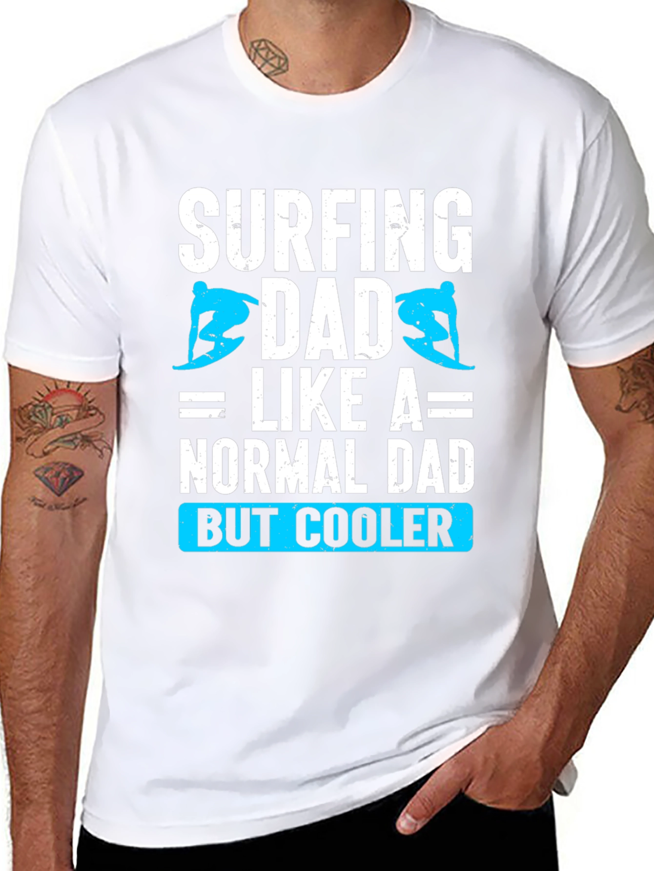 Surfing Dad T-Shirt: Cool Fathers Day Tee