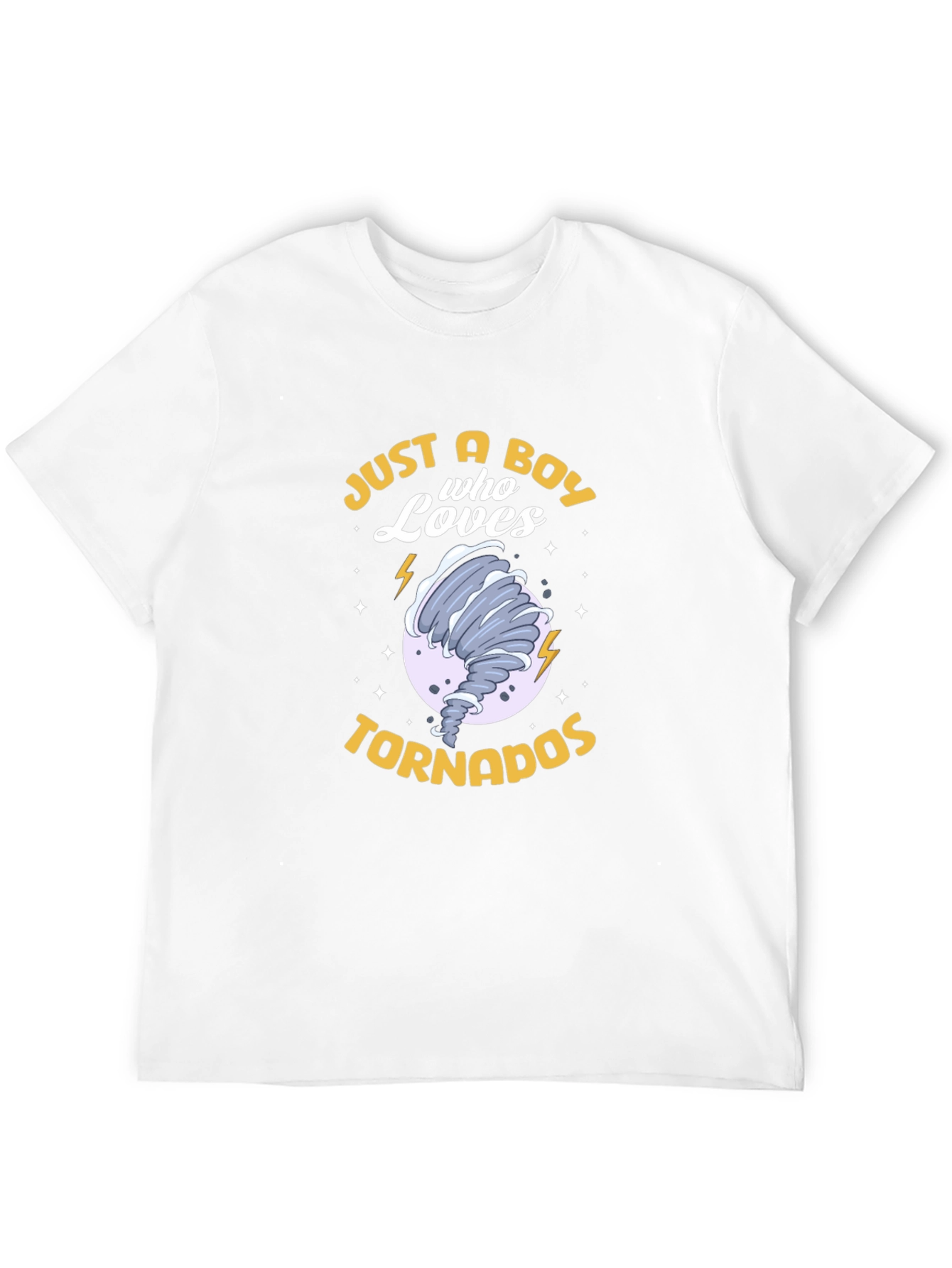 Boy Who Loves Tornadoes Black T-Shirt